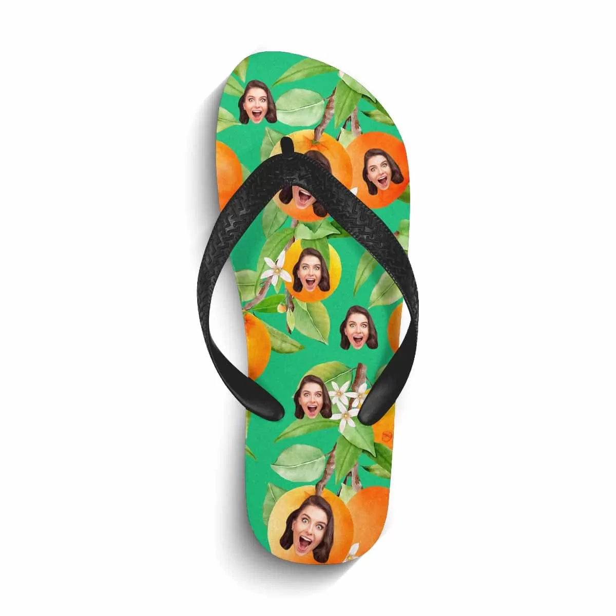 Custom Face Orange Flip Flops For Both Man And Woman Funny Gift For Vacation,Wedding Ideas For Guests