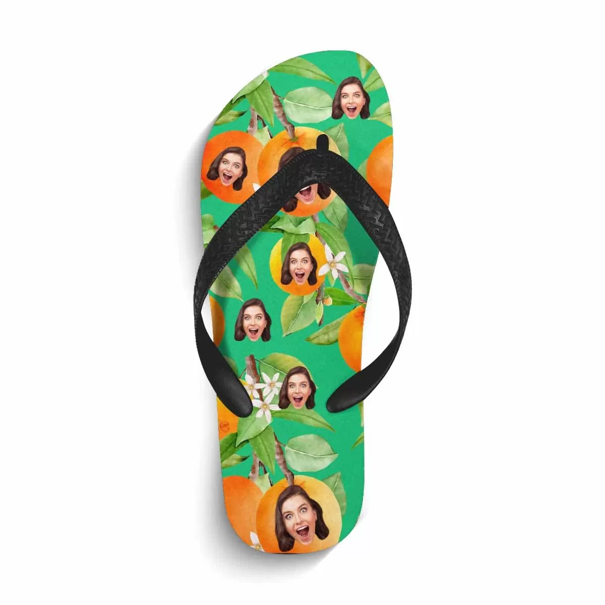 Custom Face Orange Flip Flops For Both Man And Woman Funny Gift For Vacation,Wedding Ideas For Guests