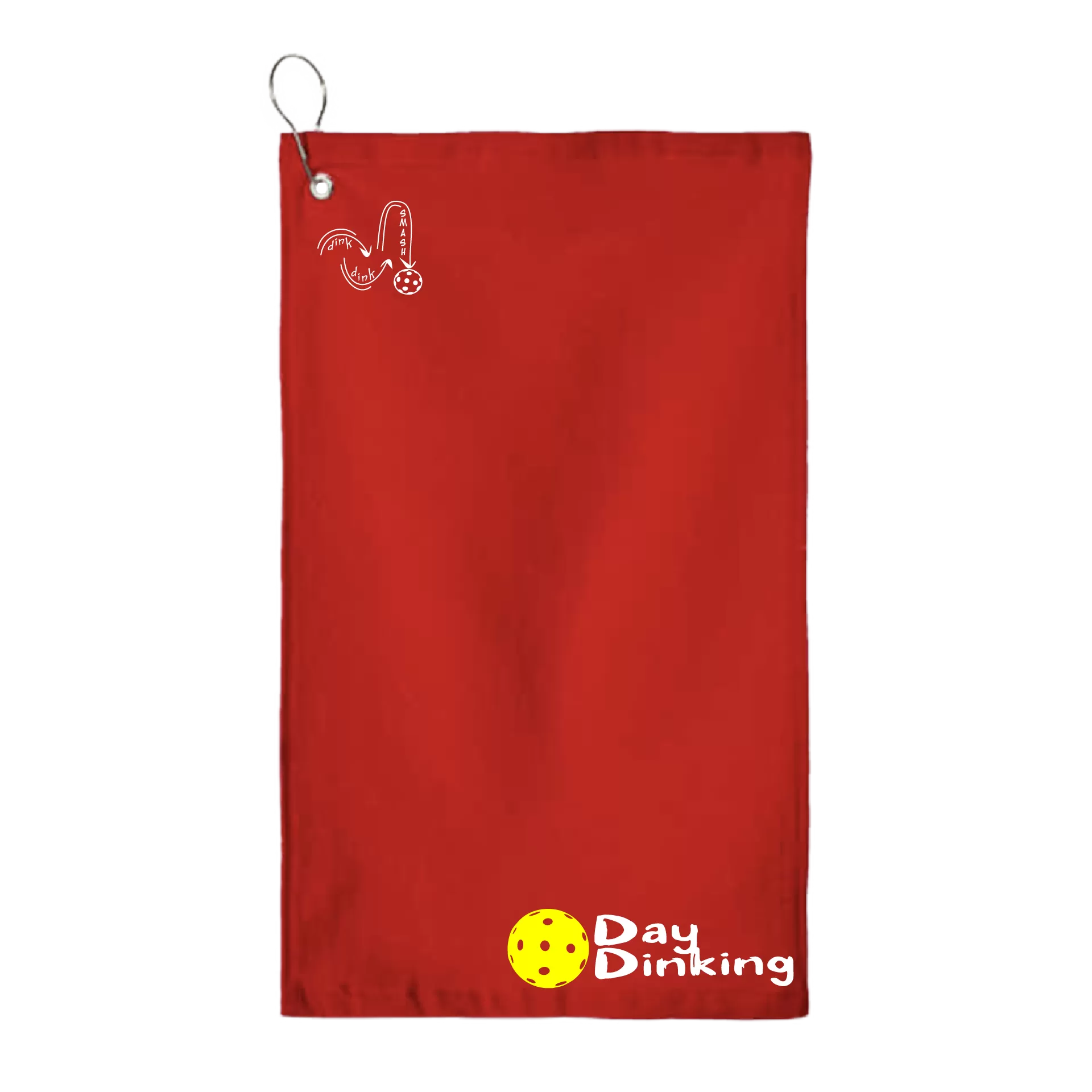 Day Dinking Pickleball (Customizable) |  Pickleball Court Towels | Grommeted 100% Cotton Terry Velour