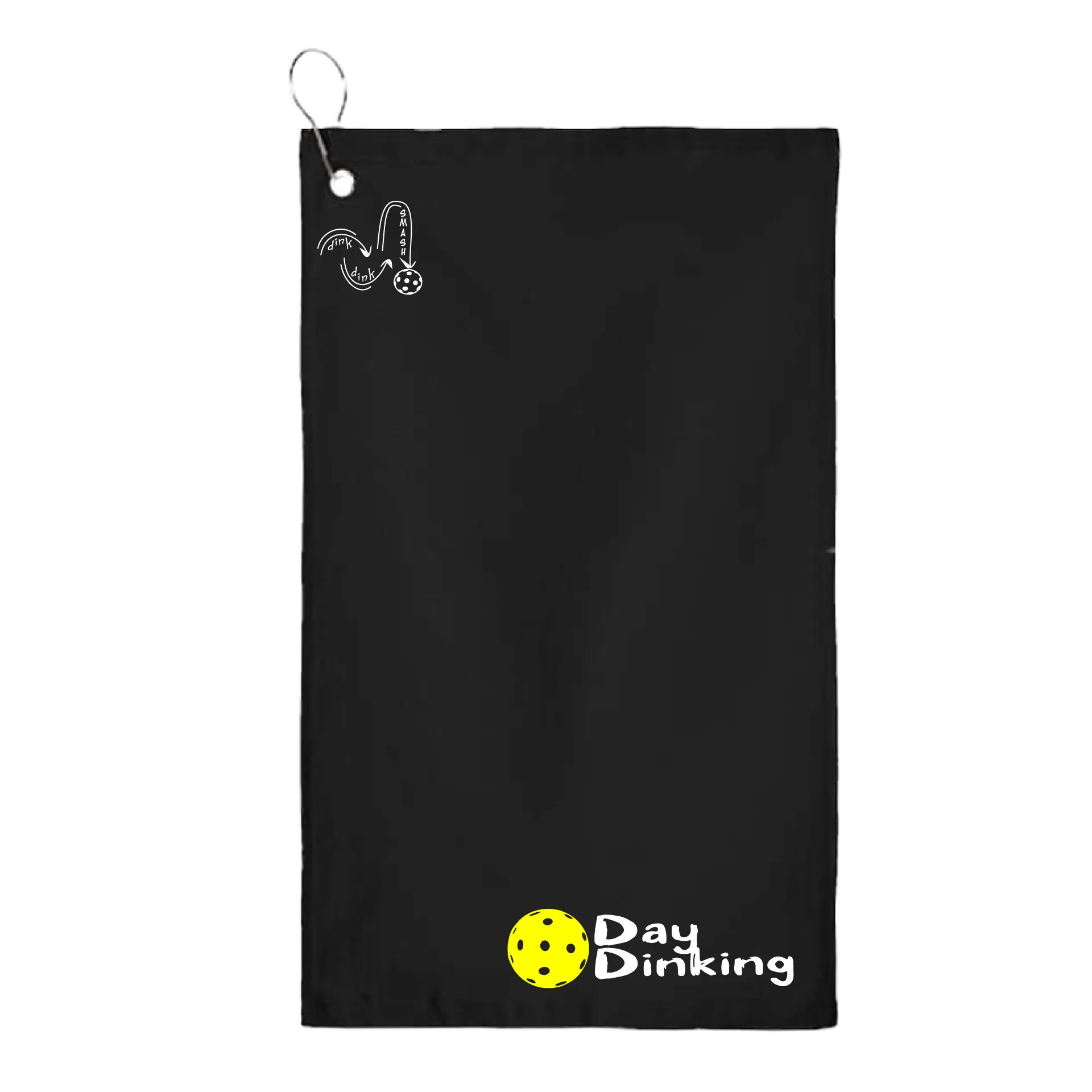 Day Dinking Pickleball (Customizable) |  Pickleball Court Towels | Grommeted 100% Cotton Terry Velour