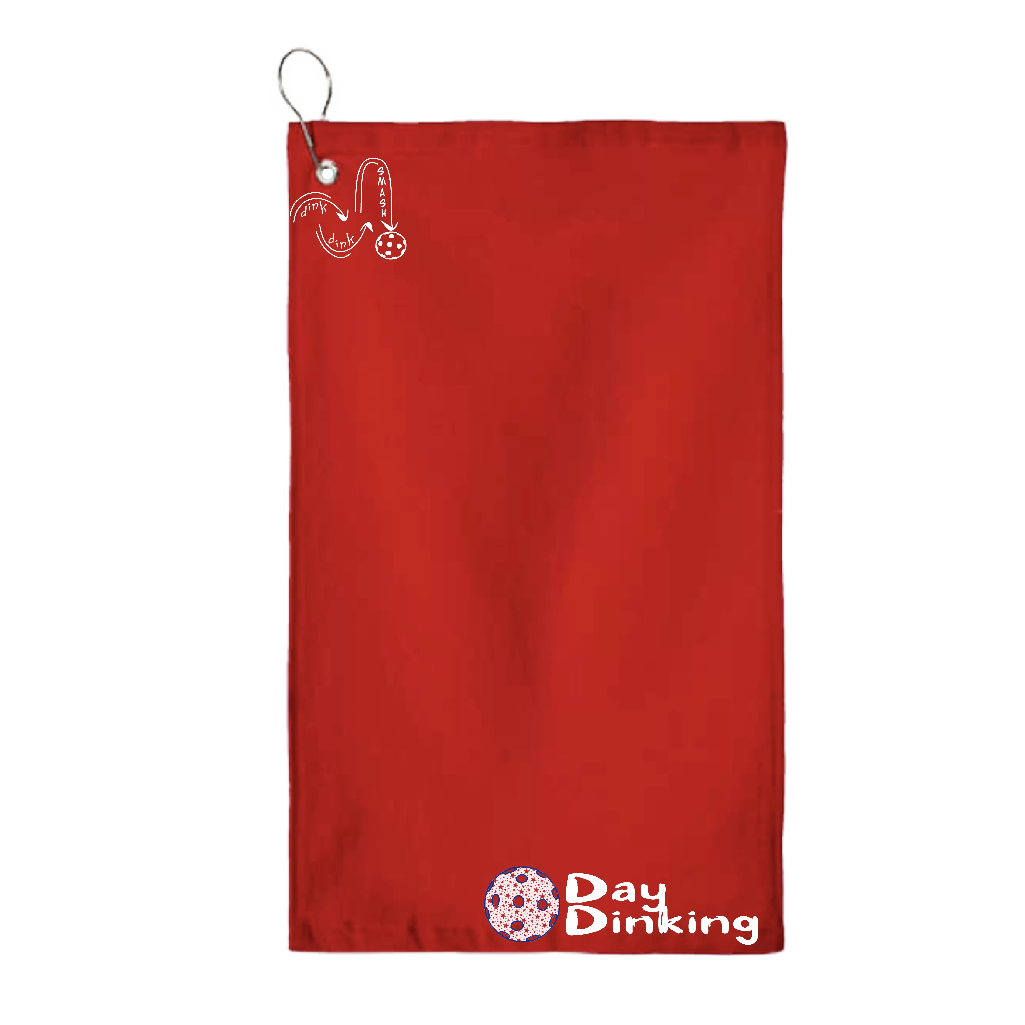 Day Dinking Pickleball (Customizable) |  Pickleball Court Towels | Grommeted 100% Cotton Terry Velour