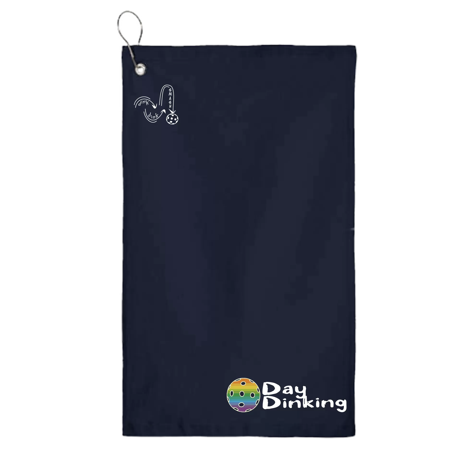 Day Dinking Pickleball (Customizable) |  Pickleball Court Towels | Grommeted 100% Cotton Terry Velour