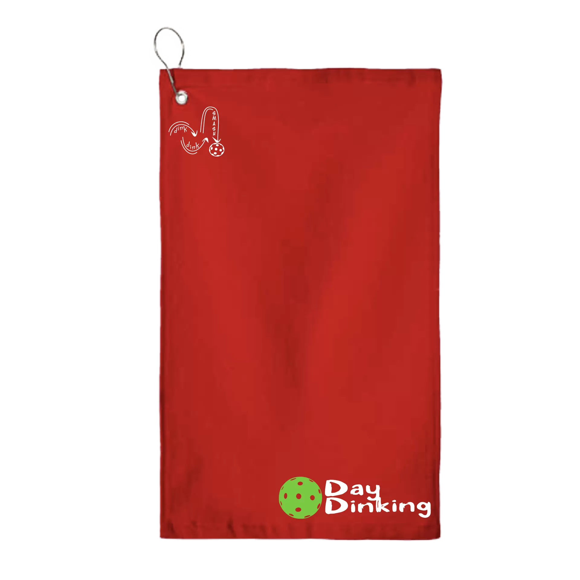 Day Dinking Pickleball (Customizable) |  Pickleball Court Towels | Grommeted 100% Cotton Terry Velour