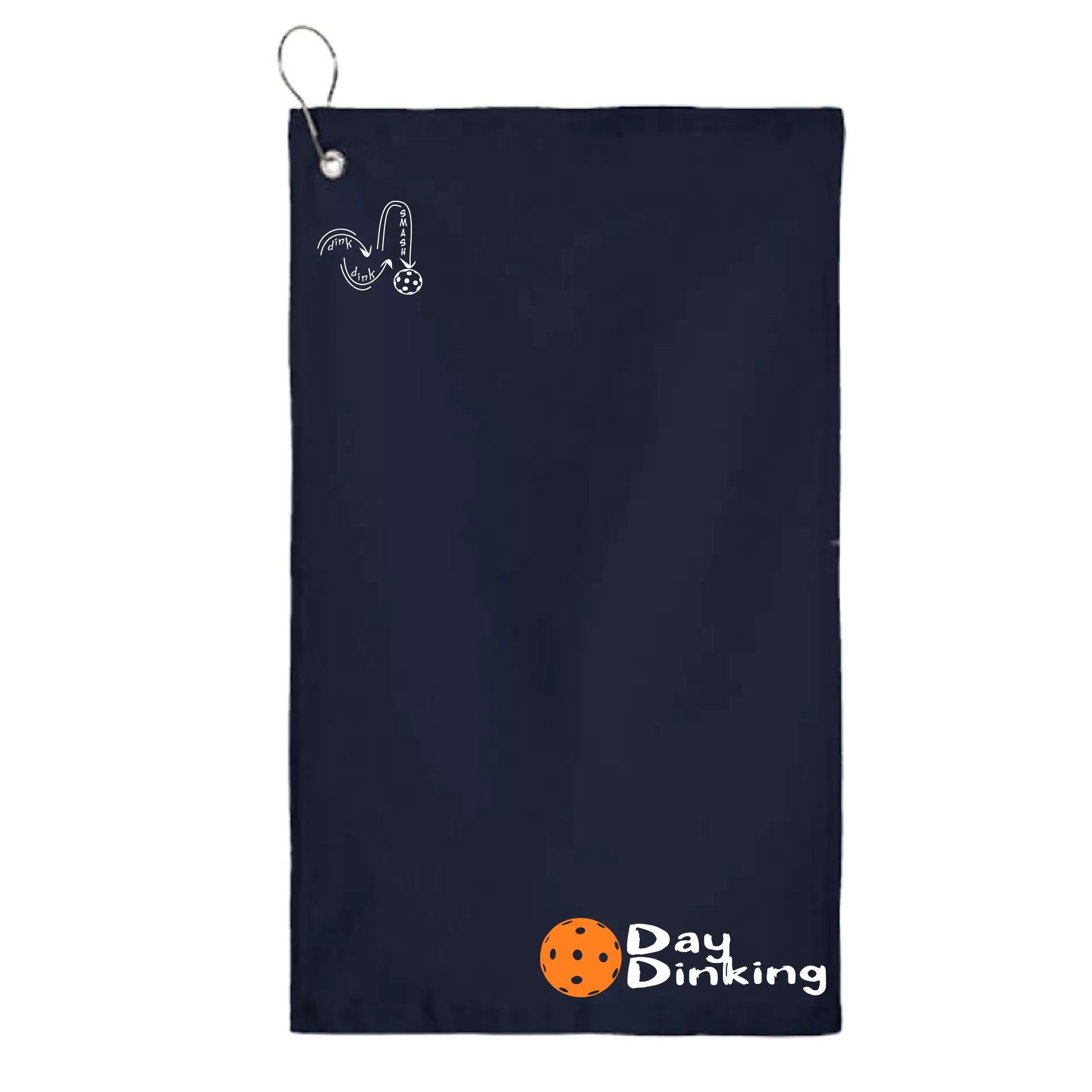 Day Dinking Pickleball (Customizable) |  Pickleball Court Towels | Grommeted 100% Cotton Terry Velour