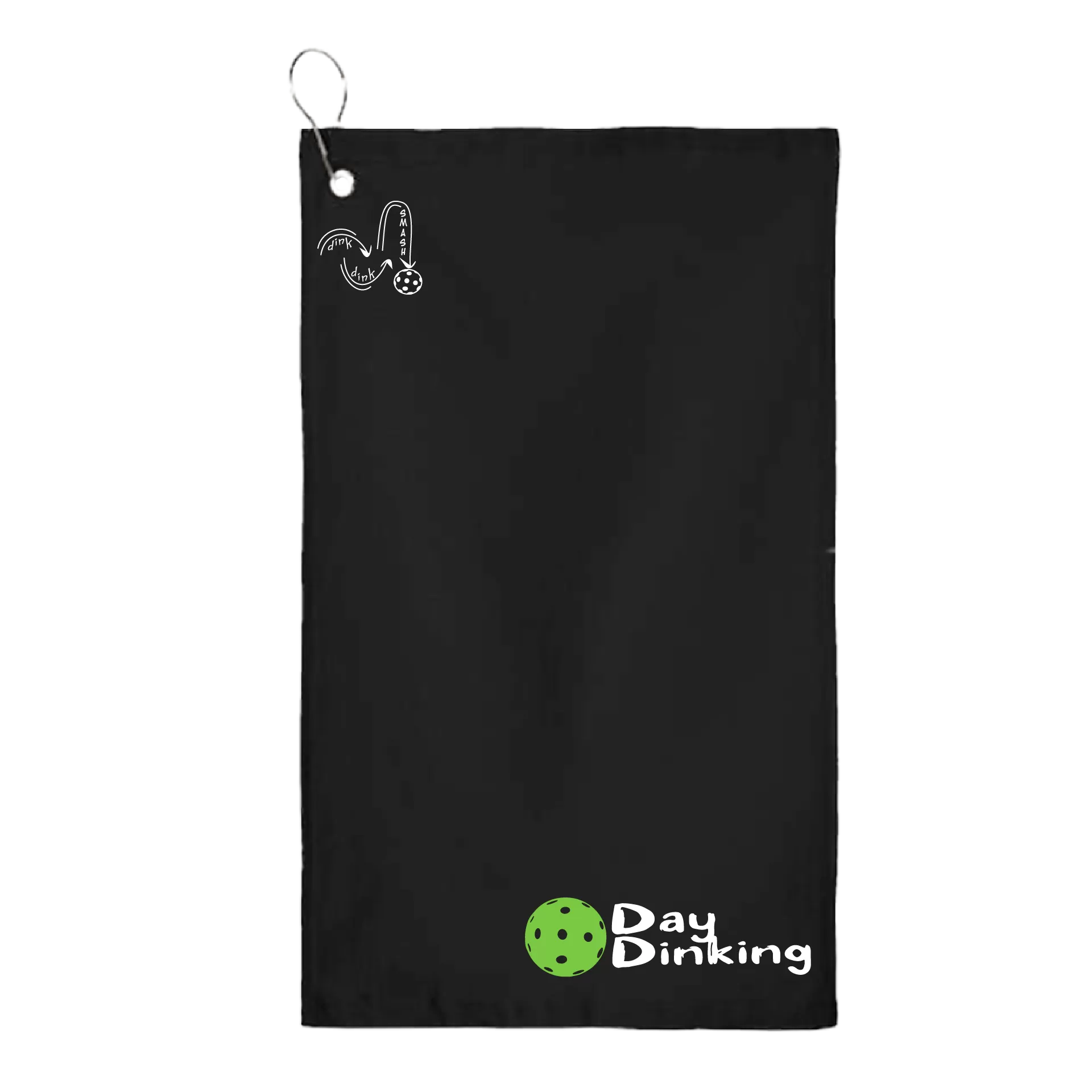 Day Dinking Pickleball (Customizable) |  Pickleball Court Towels | Grommeted 100% Cotton Terry Velour