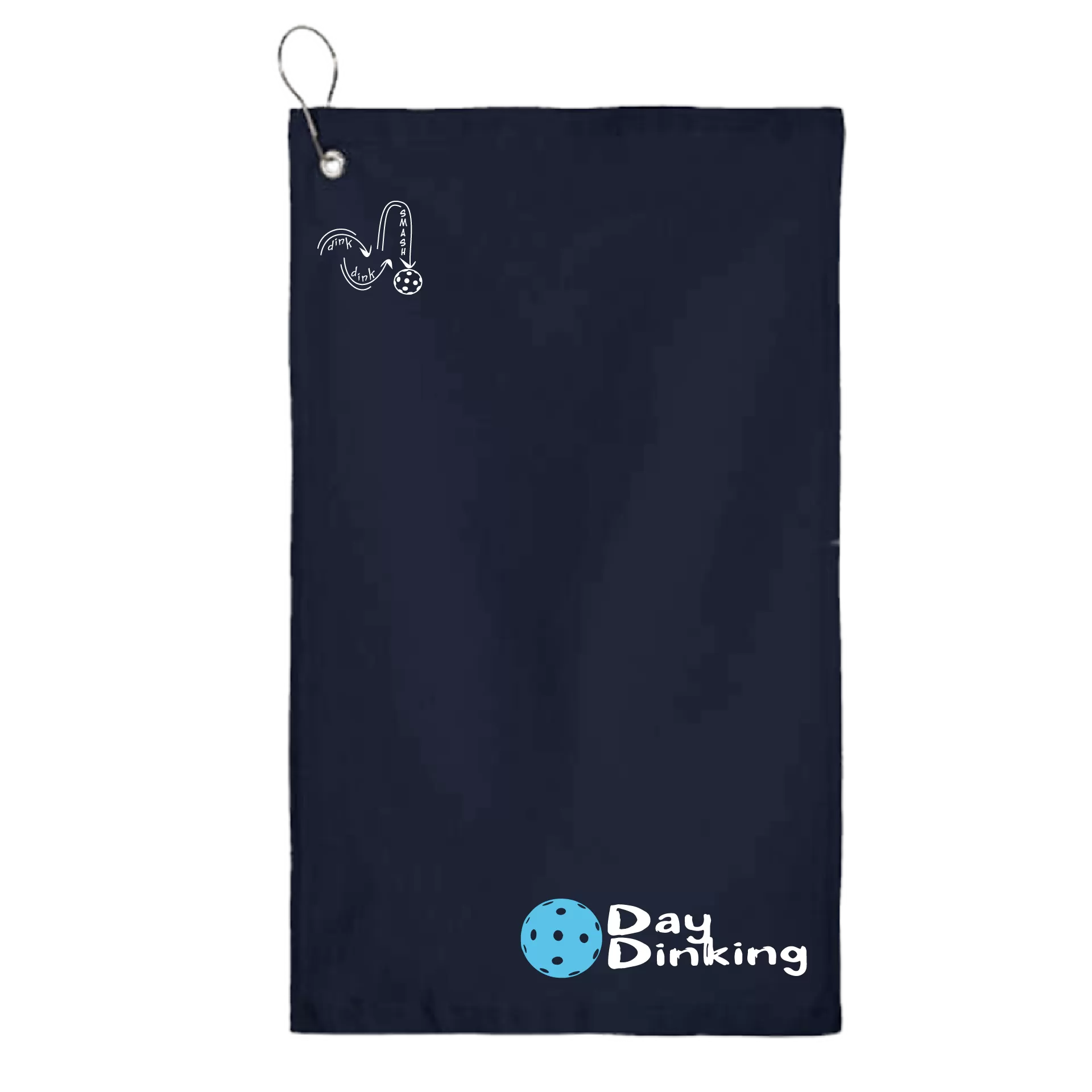 Day Dinking Pickleball (Customizable) |  Pickleball Court Towels | Grommeted 100% Cotton Terry Velour