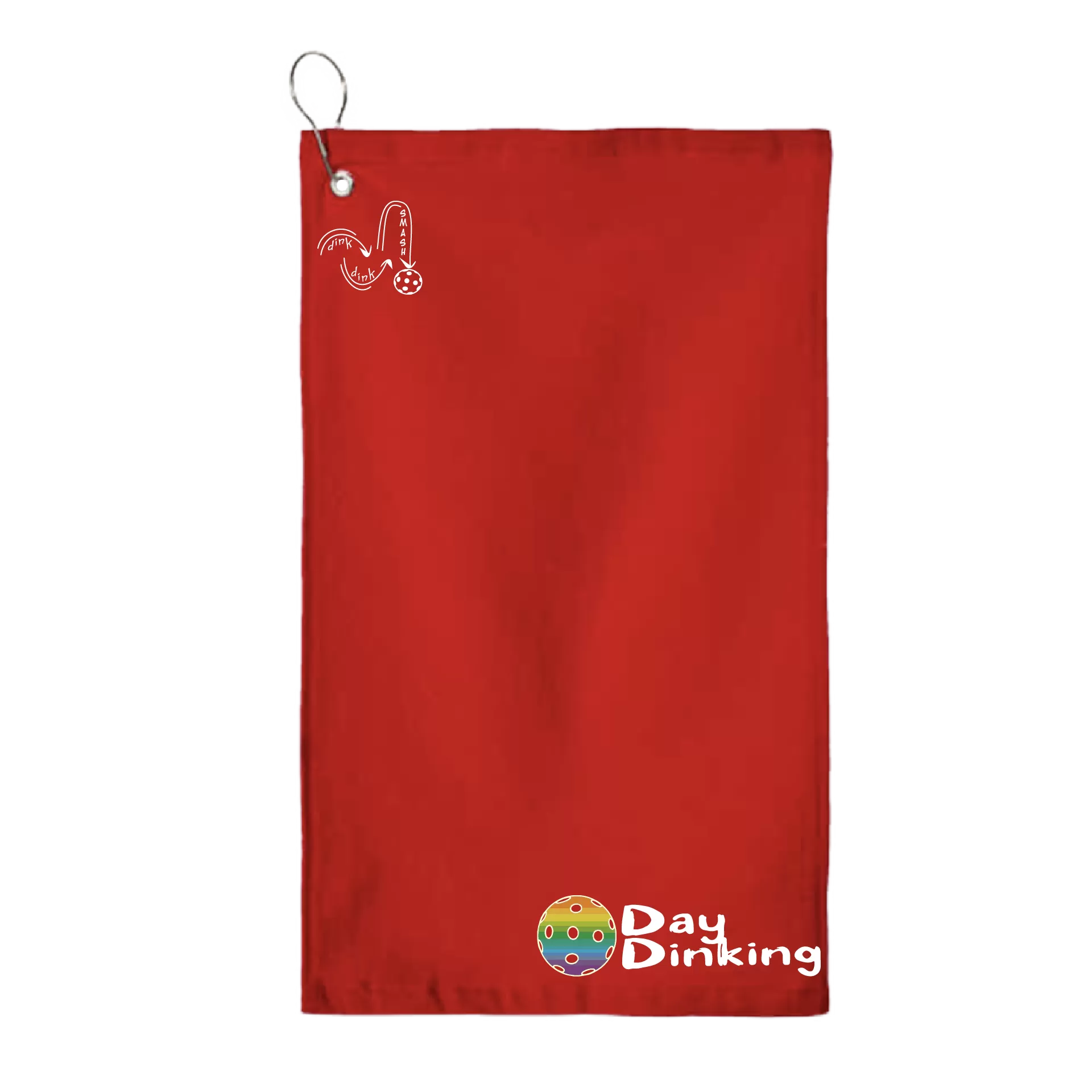 Day Dinking Pickleball (Customizable) |  Pickleball Court Towels | Grommeted 100% Cotton Terry Velour