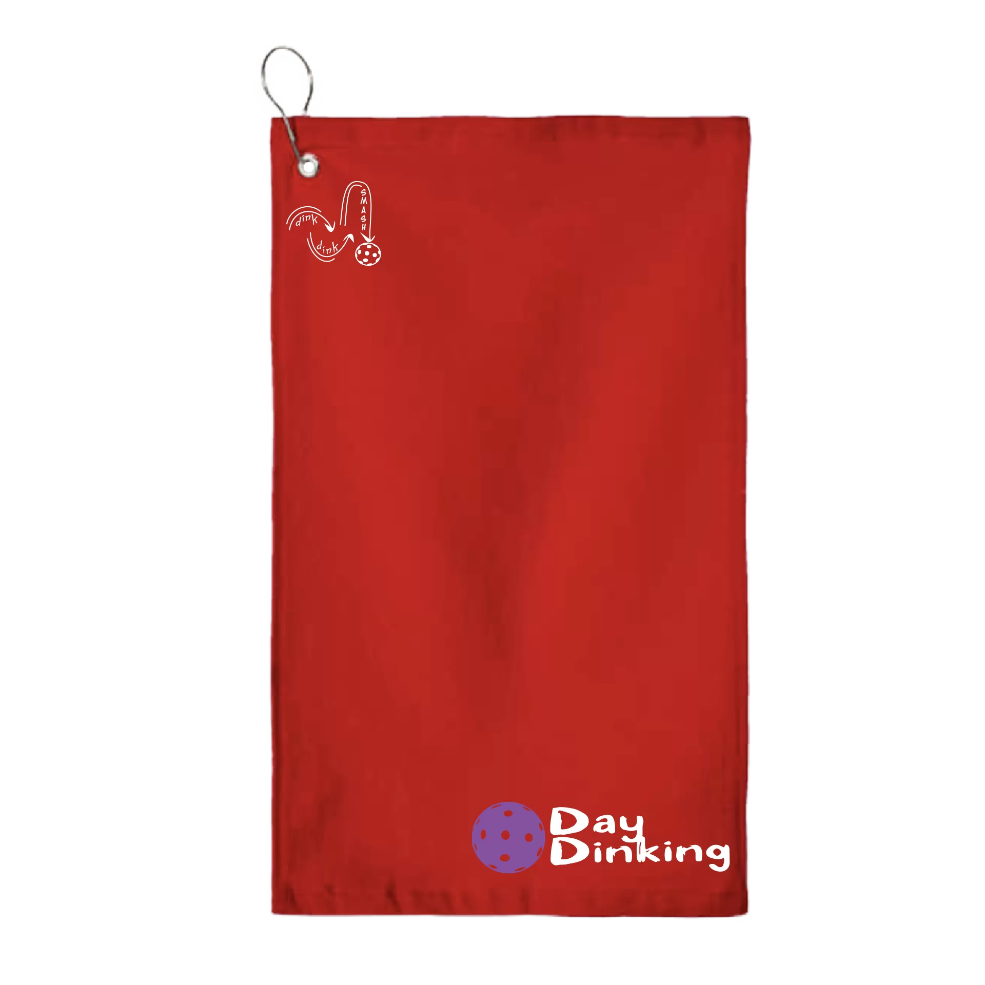 Day Dinking Pickleball (Customizable) |  Pickleball Court Towels | Grommeted 100% Cotton Terry Velour