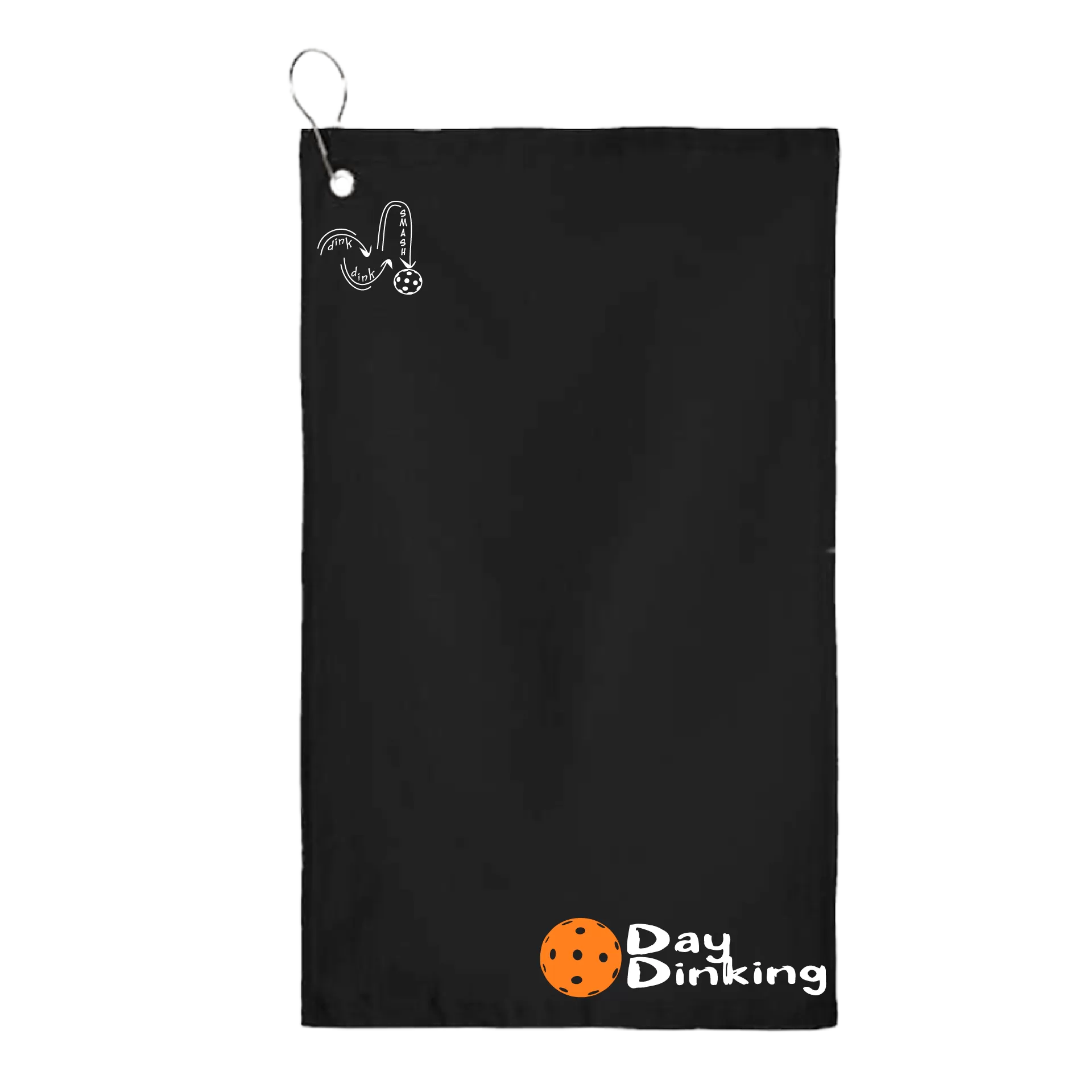 Day Dinking Pickleball (Customizable) |  Pickleball Court Towels | Grommeted 100% Cotton Terry Velour