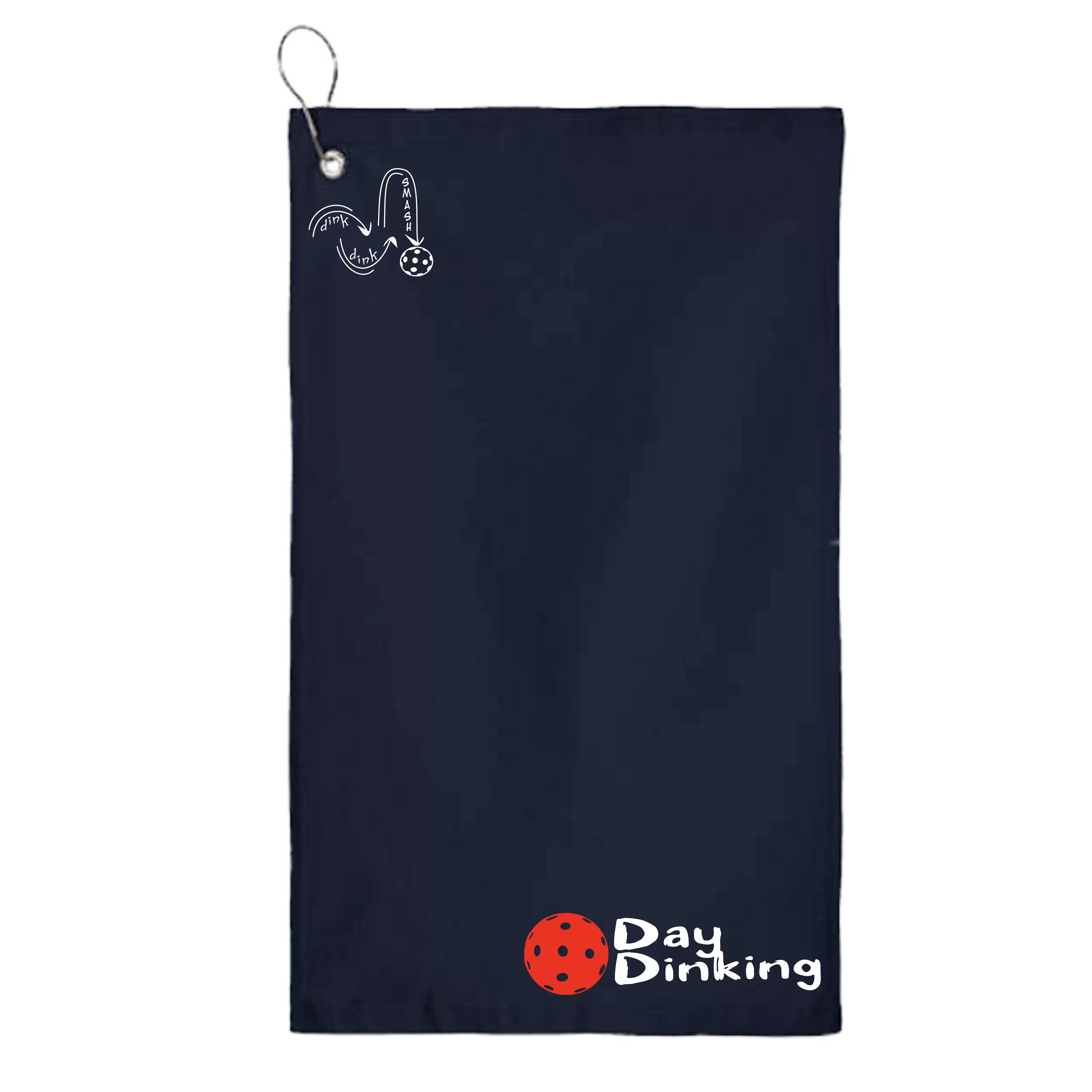 Day Dinking Pickleball (Customizable) |  Pickleball Court Towels | Grommeted 100% Cotton Terry Velour