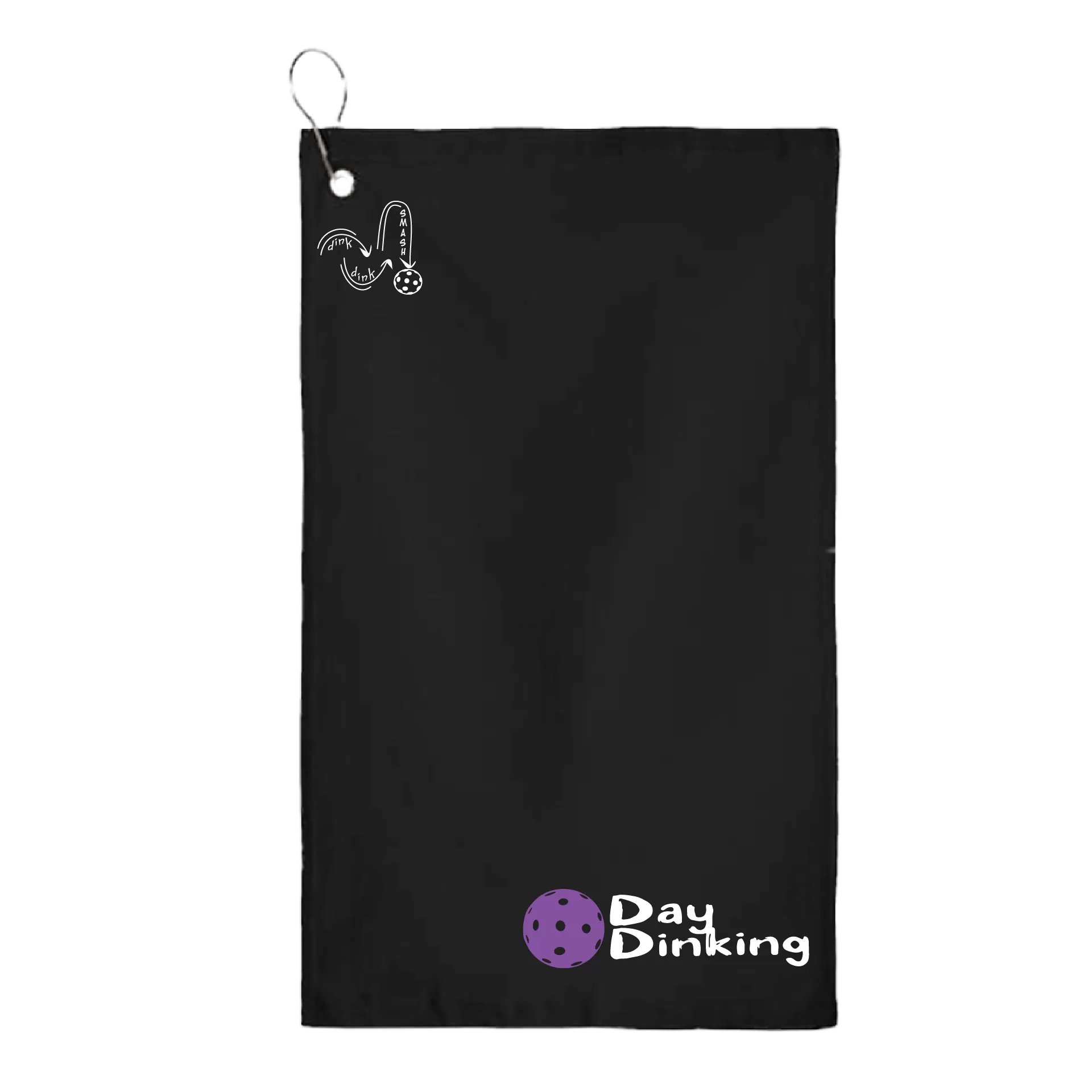 Day Dinking Pickleball (Customizable) |  Pickleball Court Towels | Grommeted 100% Cotton Terry Velour