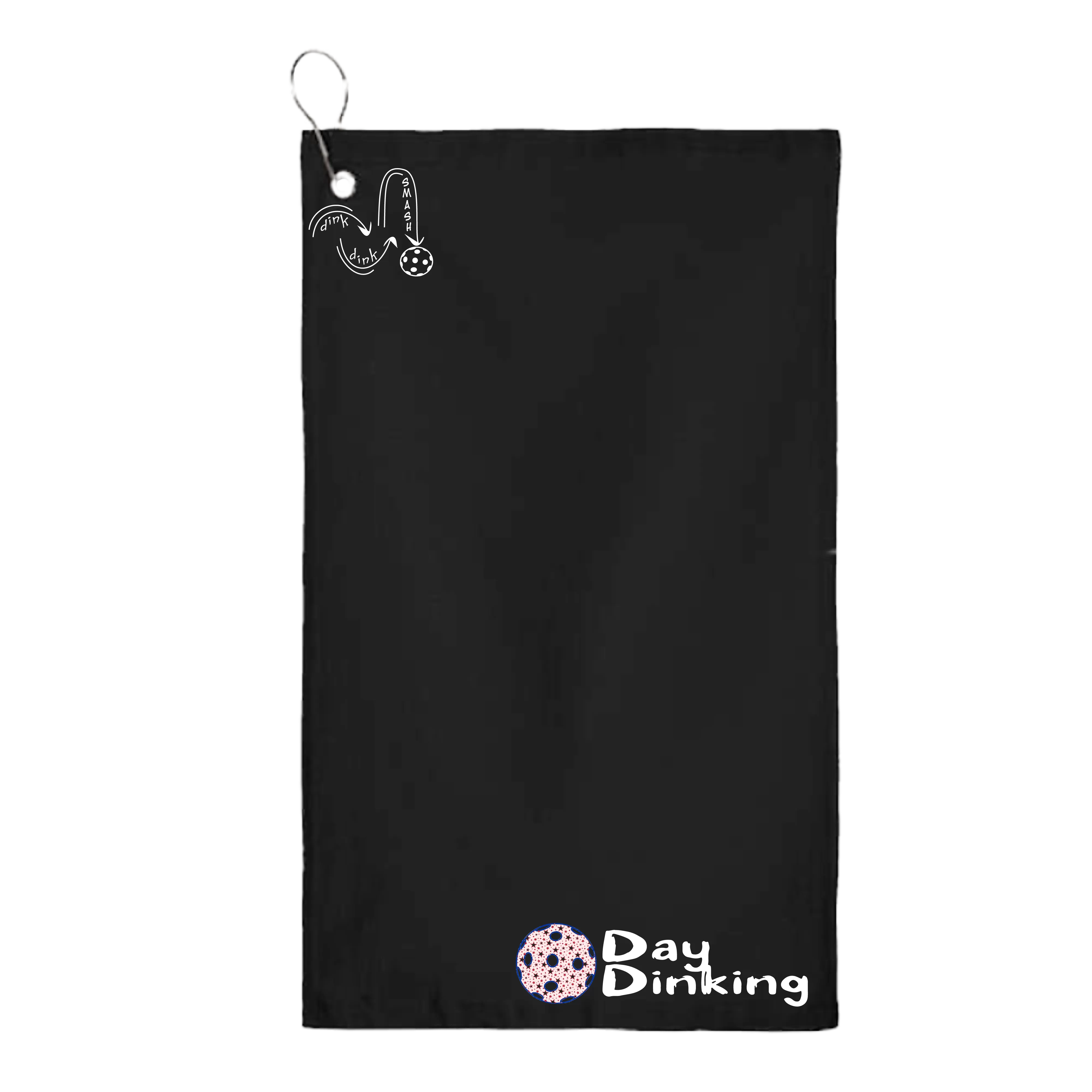 Day Dinking Pickleball (Customizable) |  Pickleball Court Towels | Grommeted 100% Cotton Terry Velour