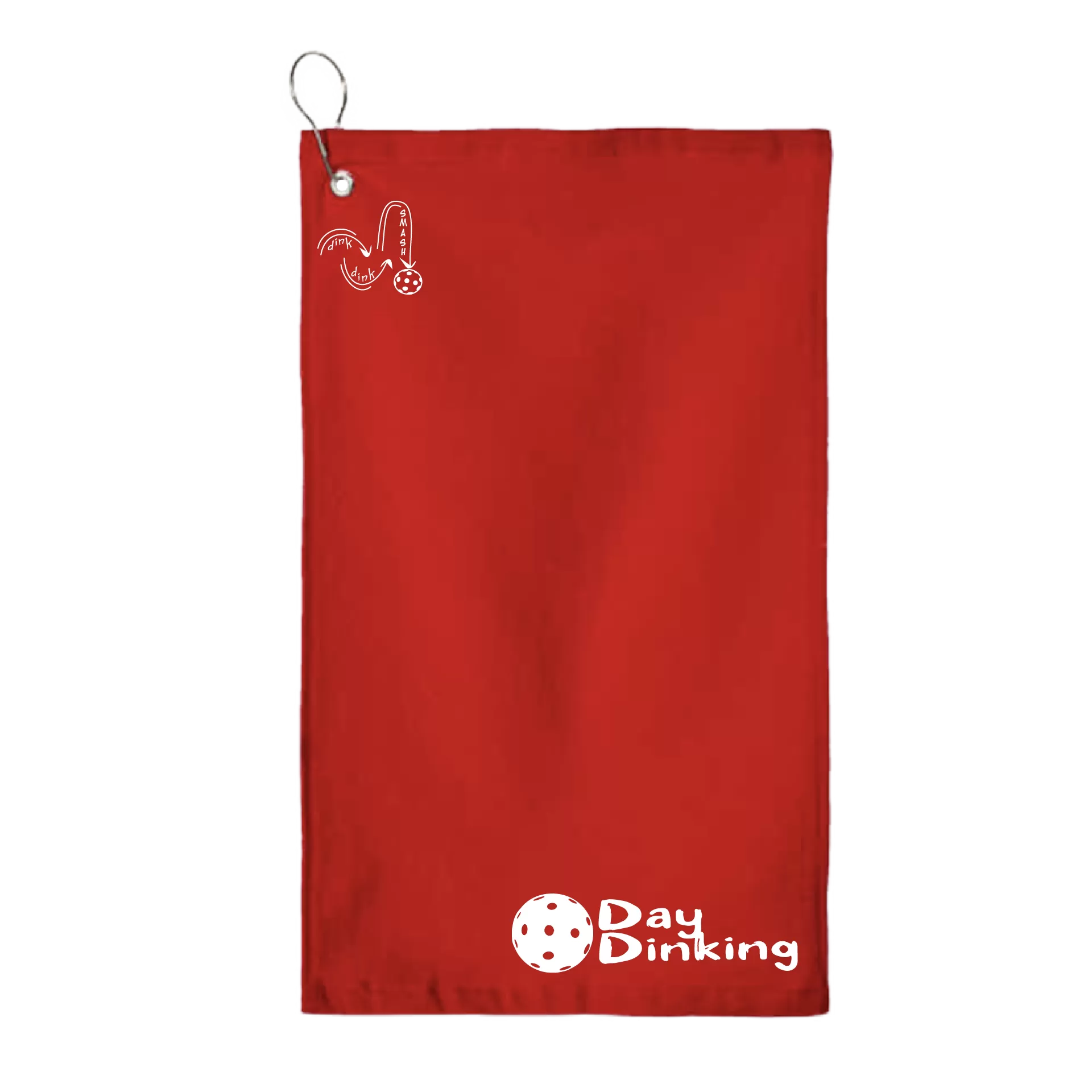 Day Dinking Pickleball (Customizable) |  Pickleball Court Towels | Grommeted 100% Cotton Terry Velour