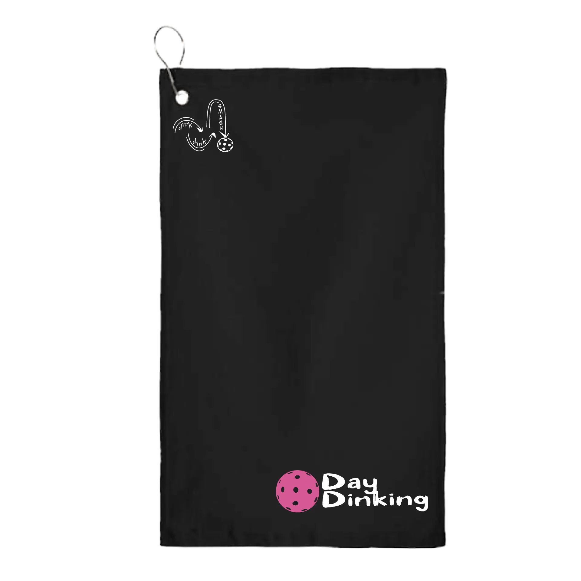 Day Dinking Pickleball (Customizable) |  Pickleball Court Towels | Grommeted 100% Cotton Terry Velour