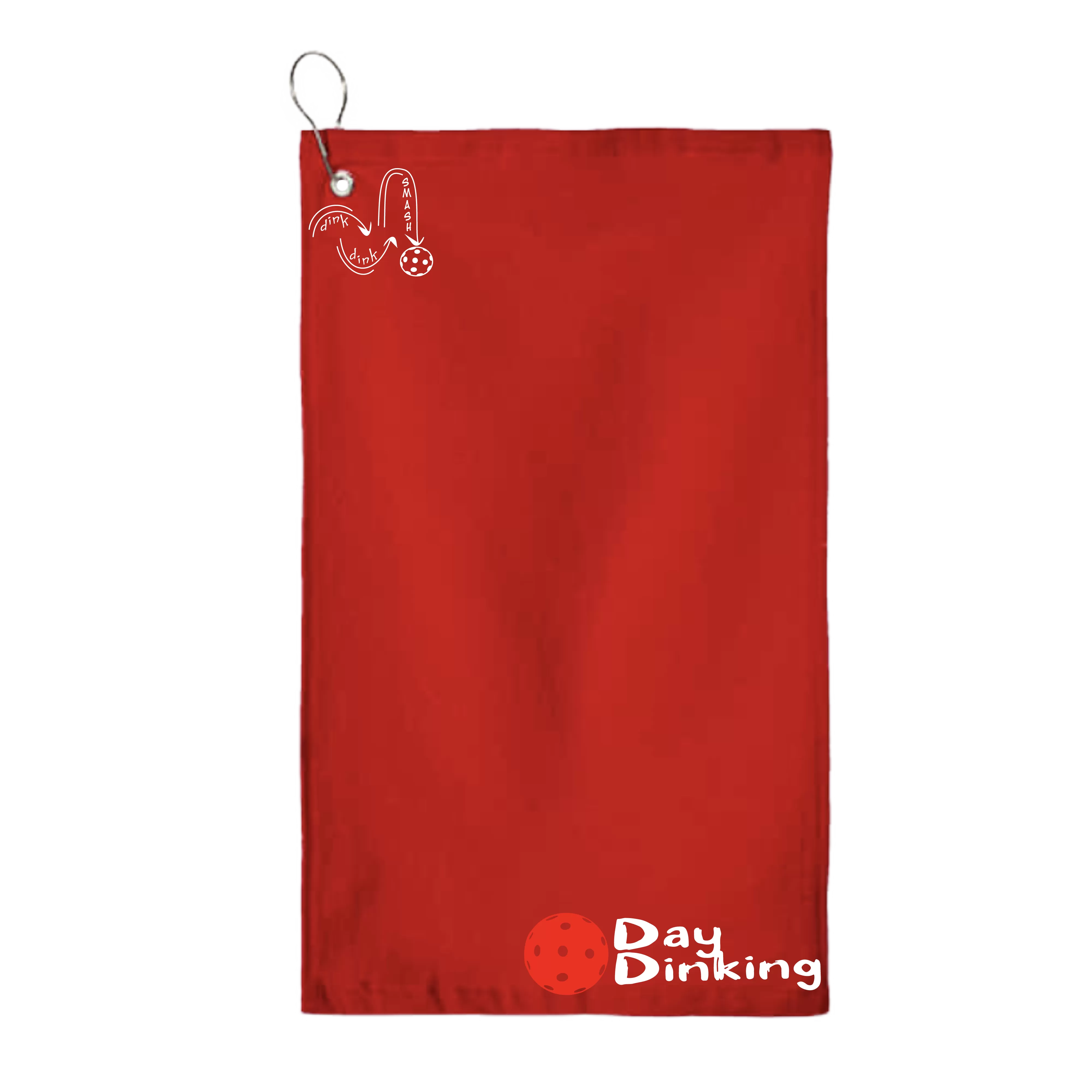 Day Dinking Pickleball (Customizable) |  Pickleball Court Towels | Grommeted 100% Cotton Terry Velour