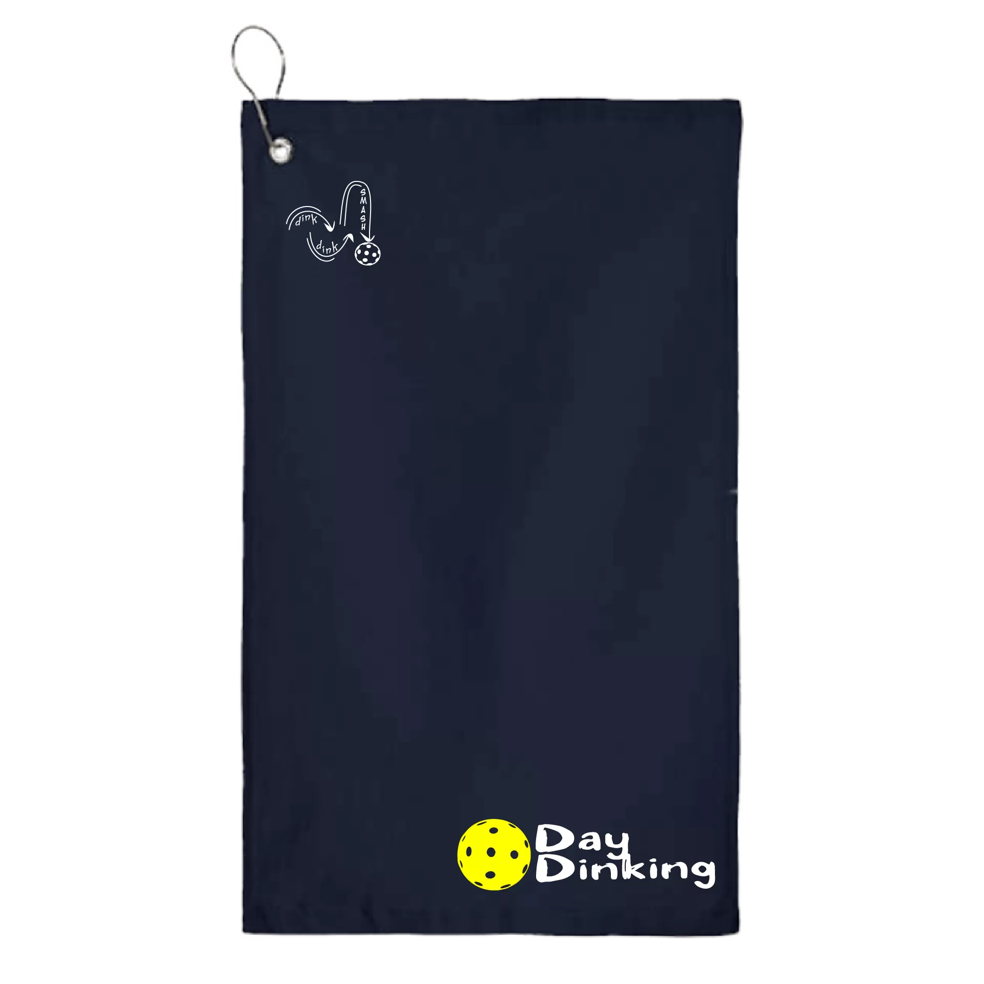 Day Dinking Pickleball (Customizable) |  Pickleball Court Towels | Grommeted 100% Cotton Terry Velour