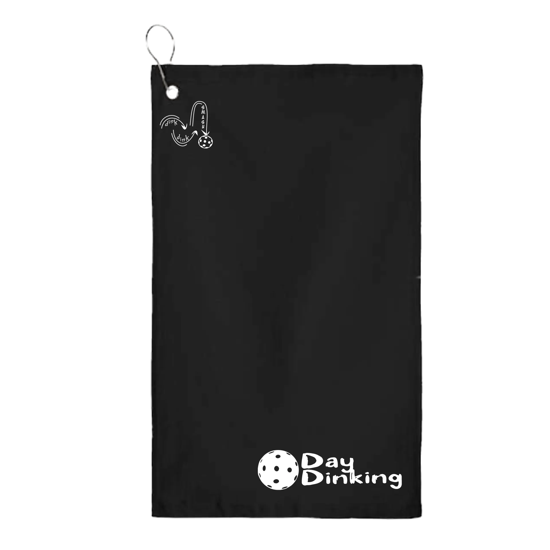 Day Dinking Pickleball (Customizable) |  Pickleball Court Towels | Grommeted 100% Cotton Terry Velour