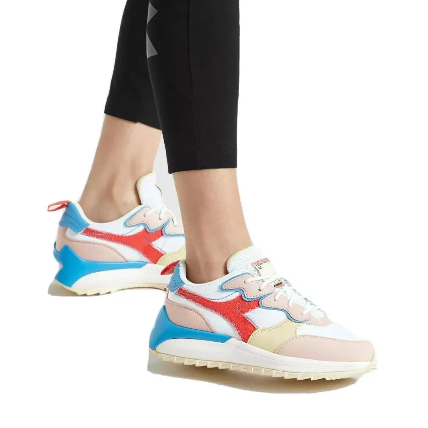 DIADORA SNEAKERS JOLLY CANVAS WN BIANCO-SABBIA-ROSSO