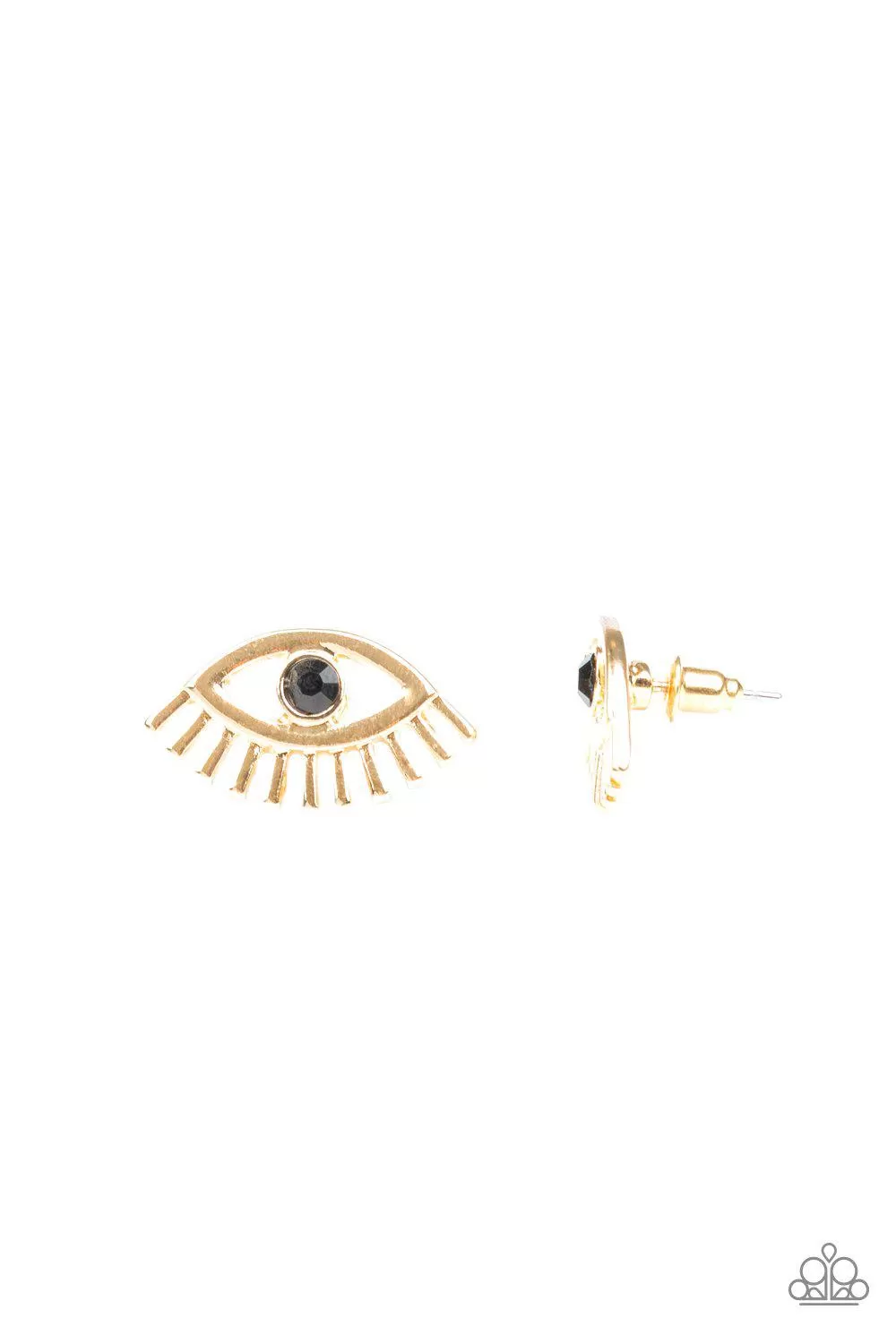 Don't Blink Gold Post Earrings - Paparazzi Accessories