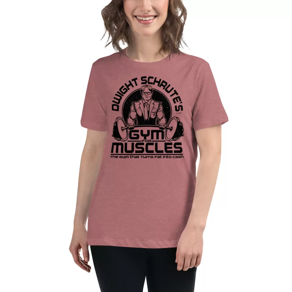 Dwight Schrute's Gym For Muscles Women's Relaxed T-Shirt