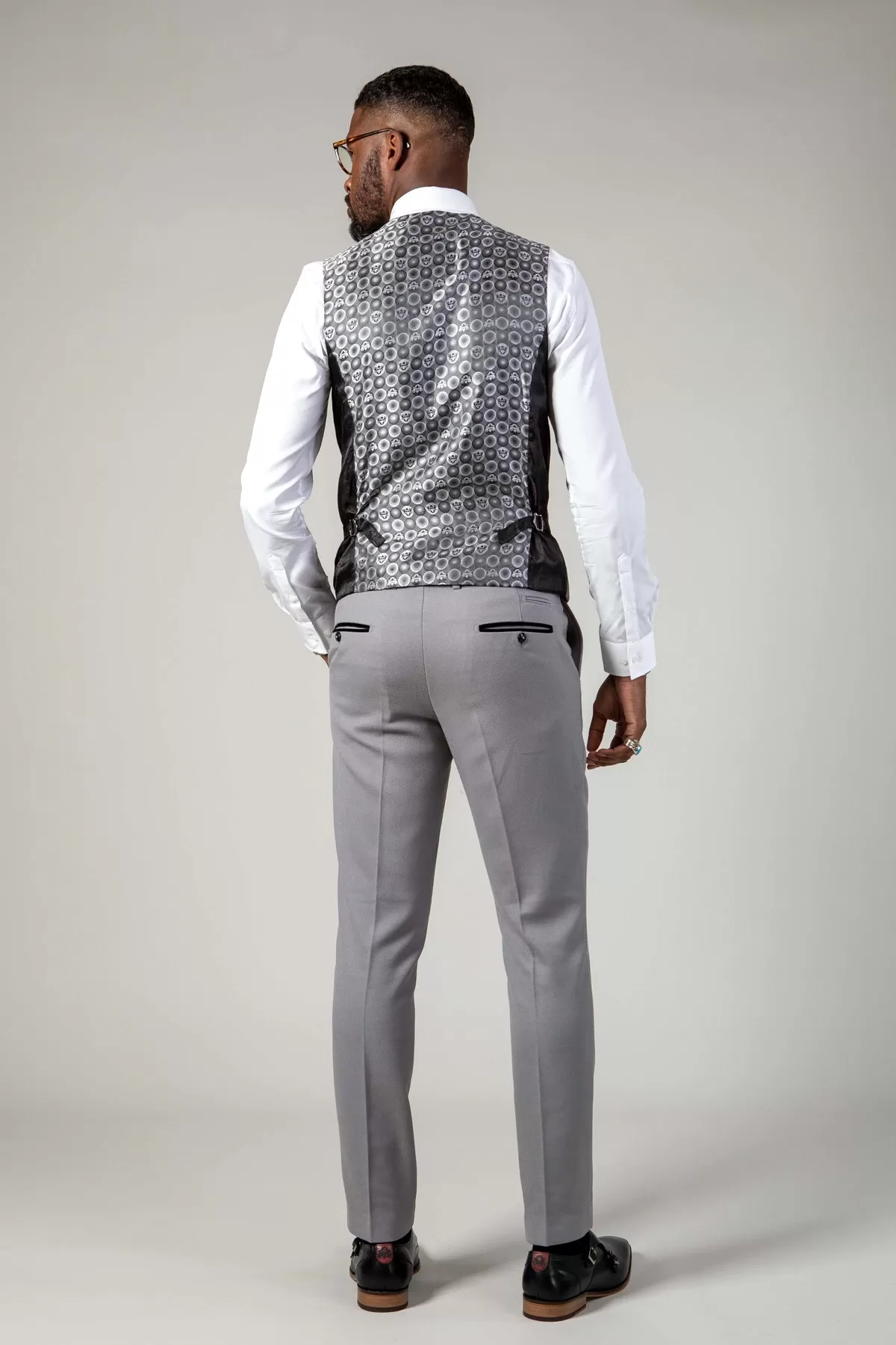 EDWIN - Silver Grey Single Breasted Waistcoat