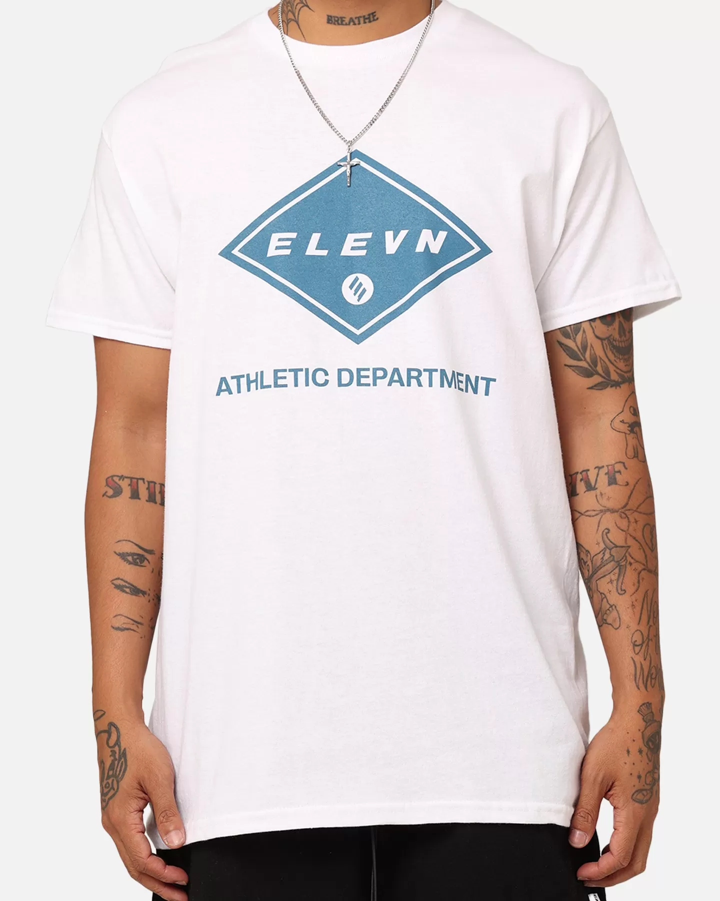 Elevn Clothing Co Athletic Department T-Shirt White