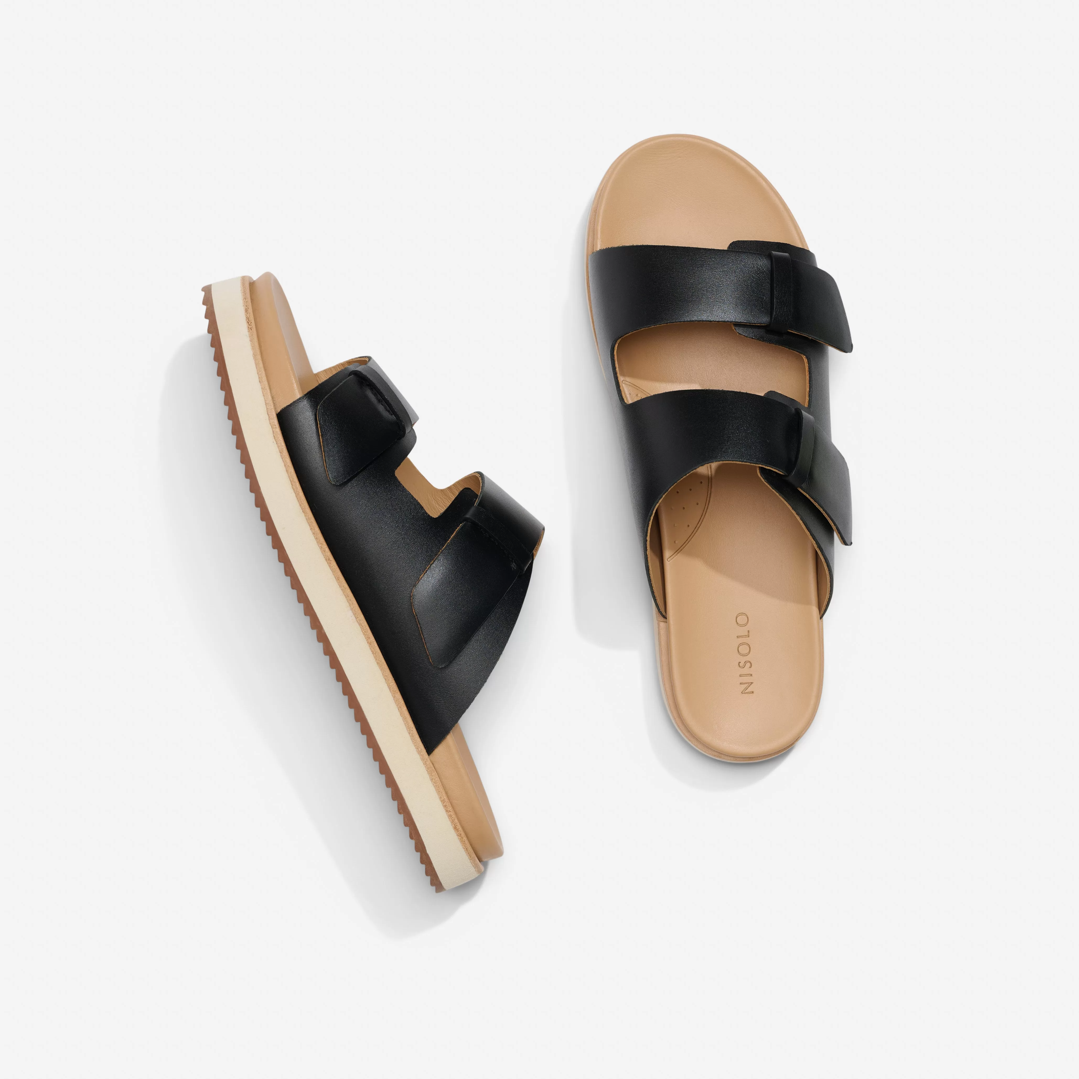 Ella Flatform Slide Black