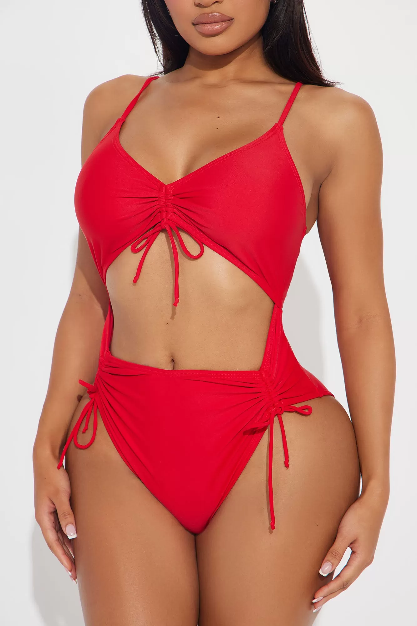 Emery Cut Out 1 Piece Swimsuit - Red