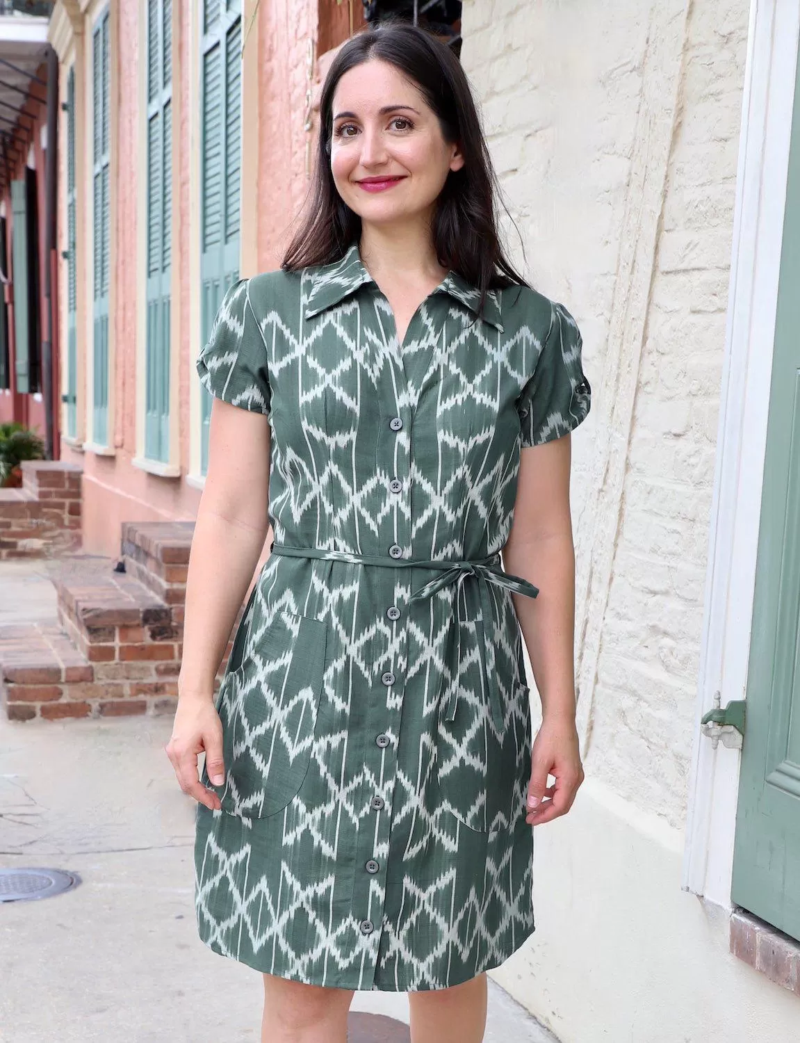 Evergreen Organic Cotton Button Dress