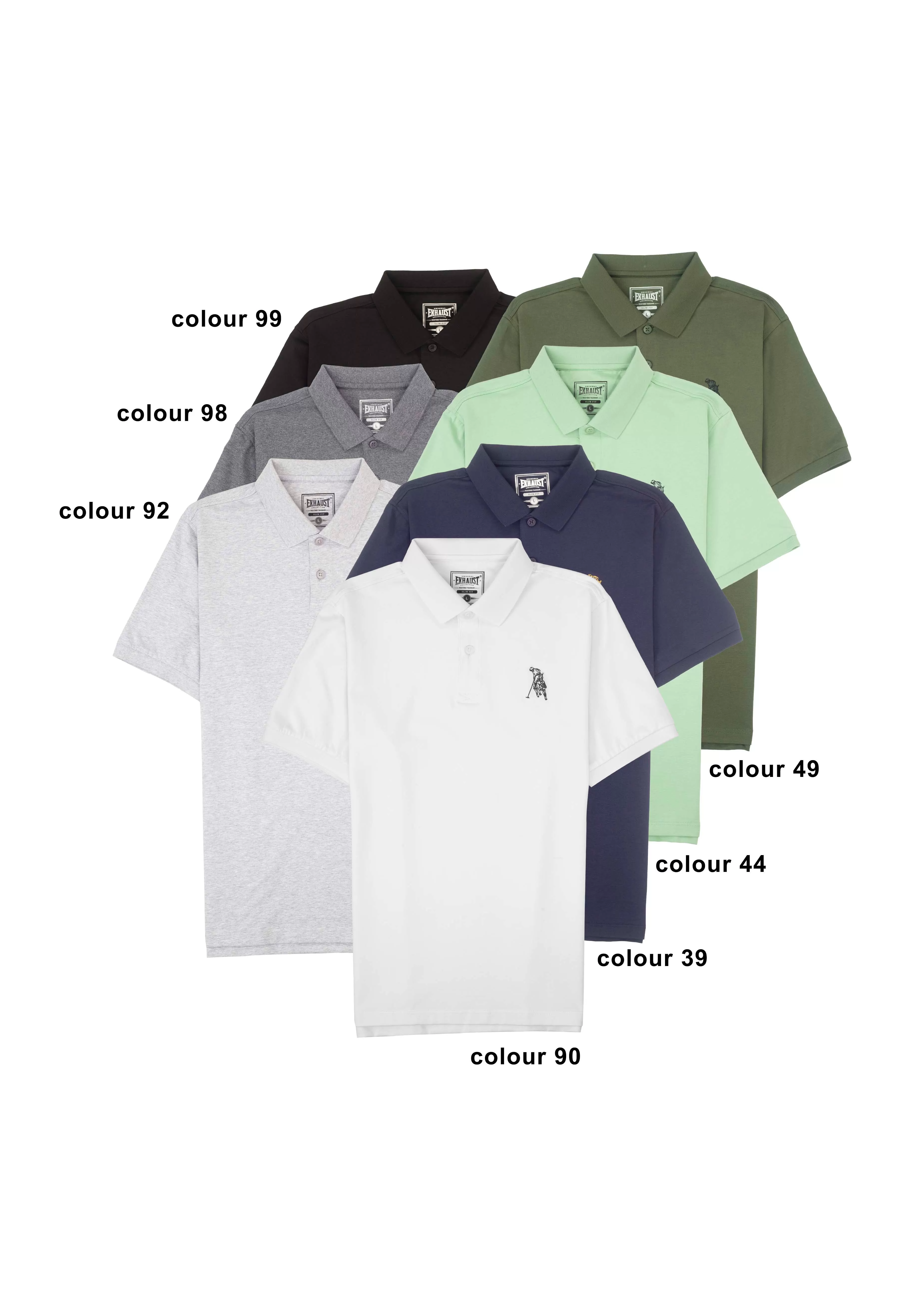 EXHAUST Mens Polo T-Shirt [Slim Fit] 1429