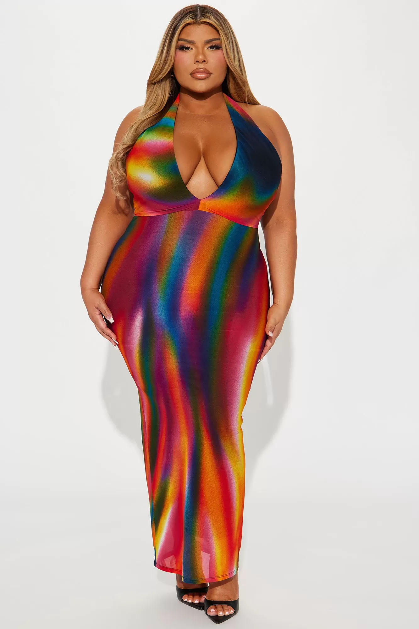 Feel Good Halter Maxi Dress - Multi Color