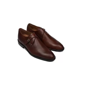 Funchal - Kid's Dark Brown Calf Leather Single Monkstrap (5-12 Years Old)