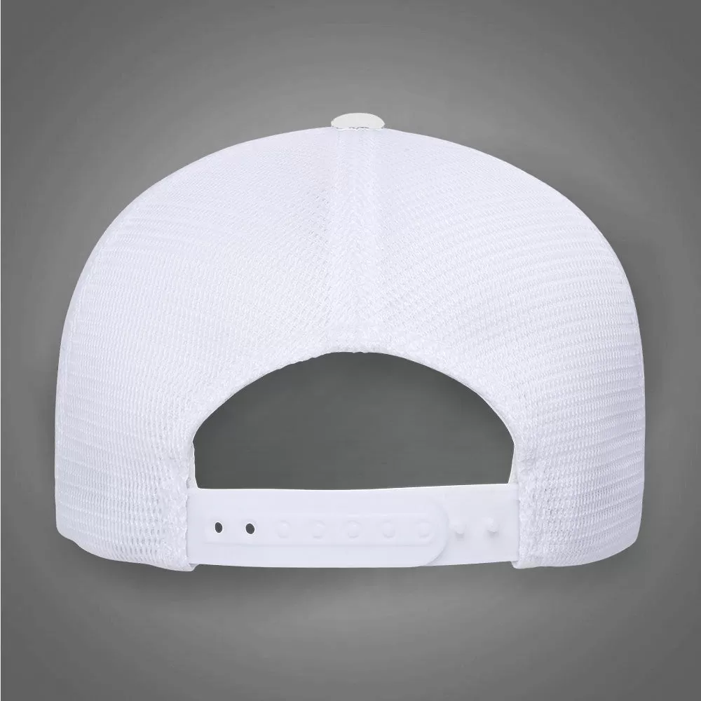 Gecko Flexfit Snapback Trucker Hat White