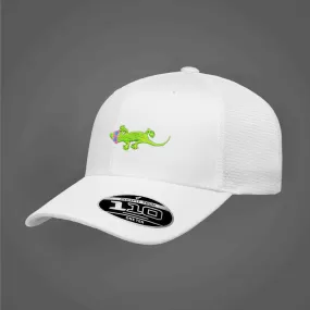 Gecko Flexfit Snapback Trucker Hat White