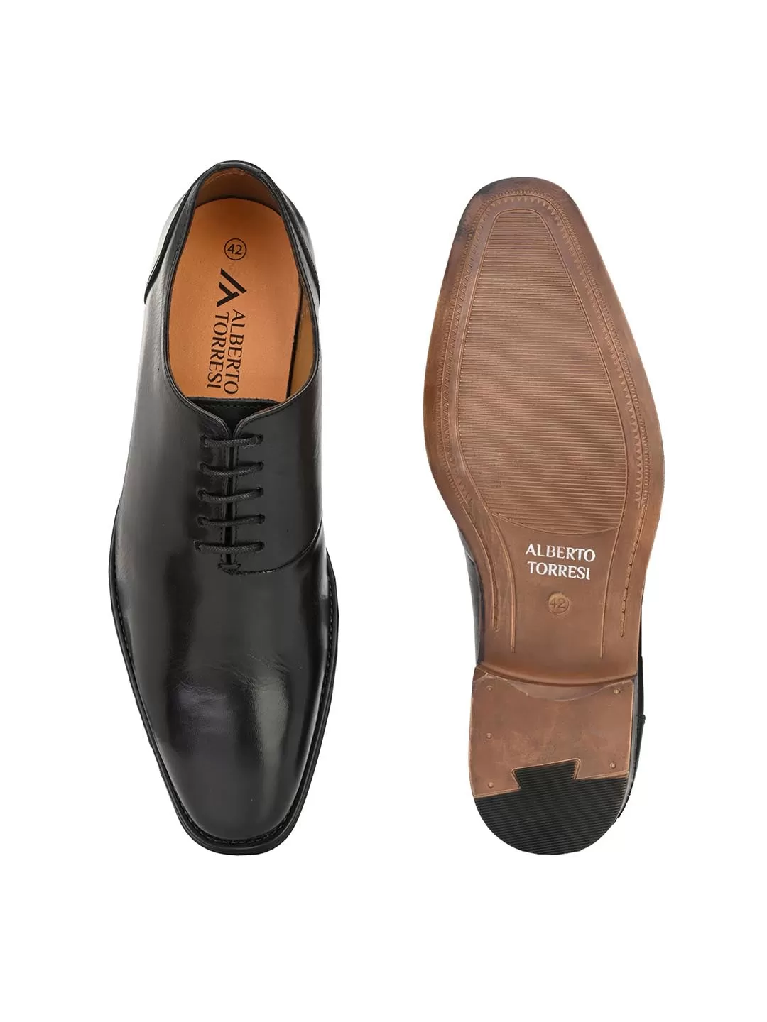 Genuine Leather Black Lace Up Formal Shoe