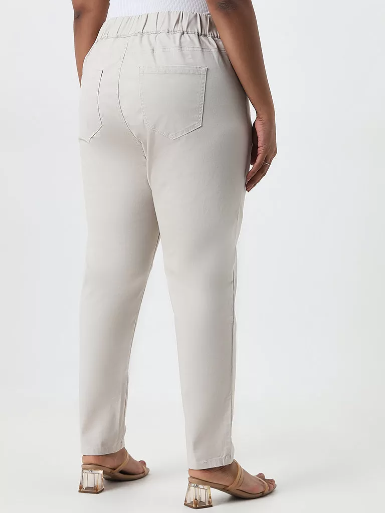 Gia Light Beige High-Rise Jeggings