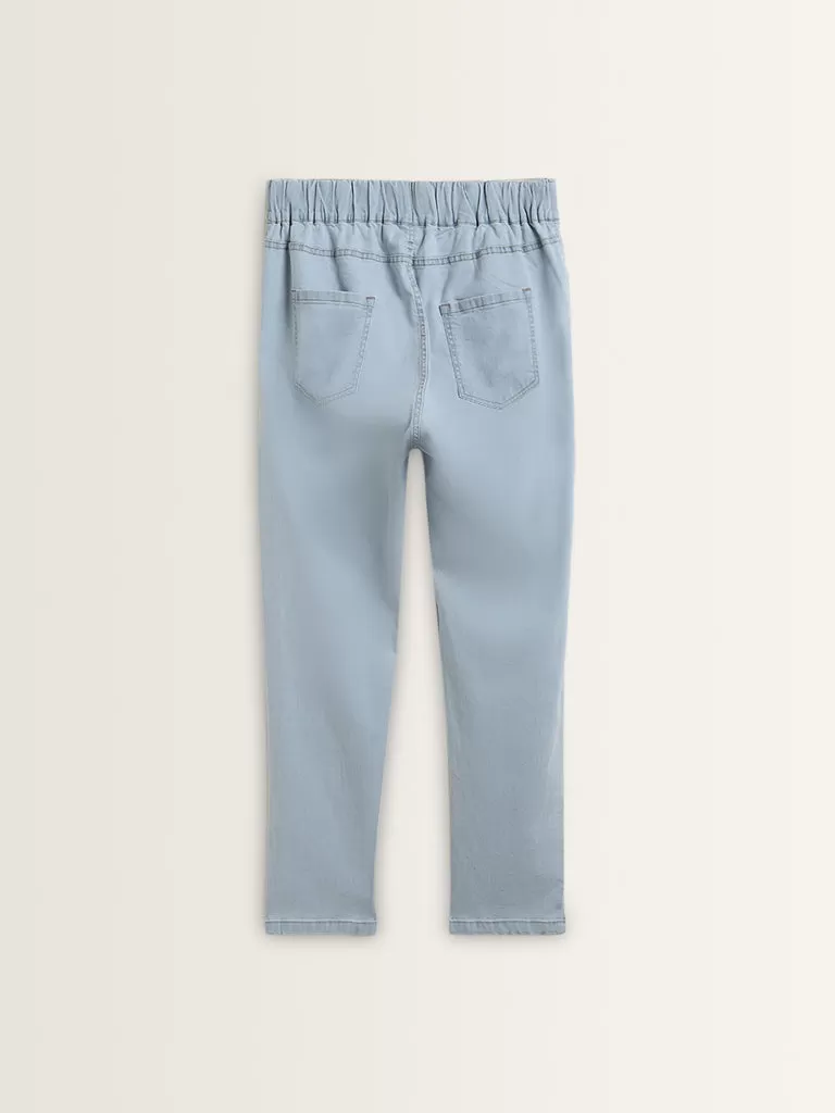 Gia Light Blue Skinny-Fit Mid-Rise Jeggings