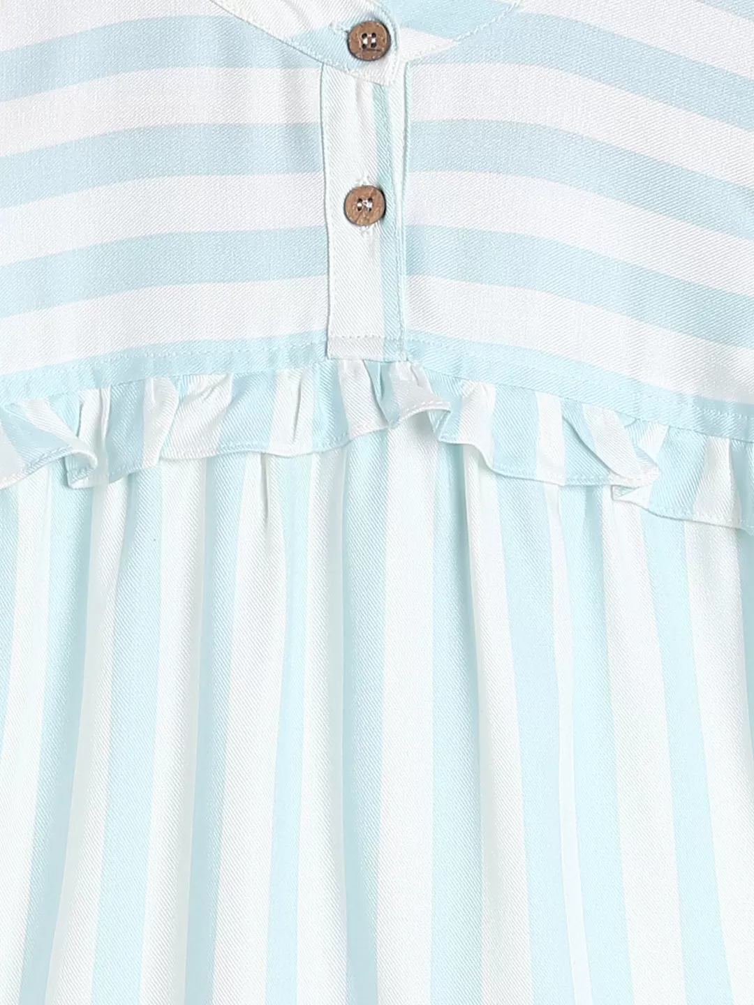 Girls Mint Stripes Cotton Top