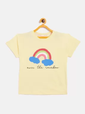 Girls Yellow Rainbow T-Shirt