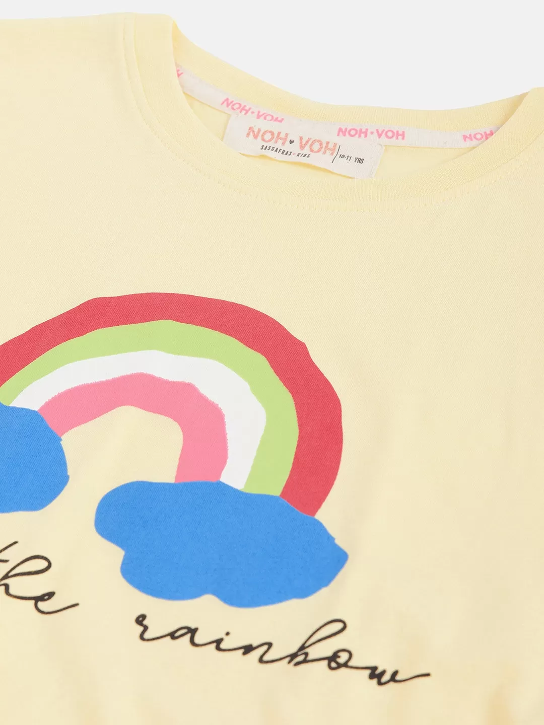 Girls Yellow Rainbow T-Shirt