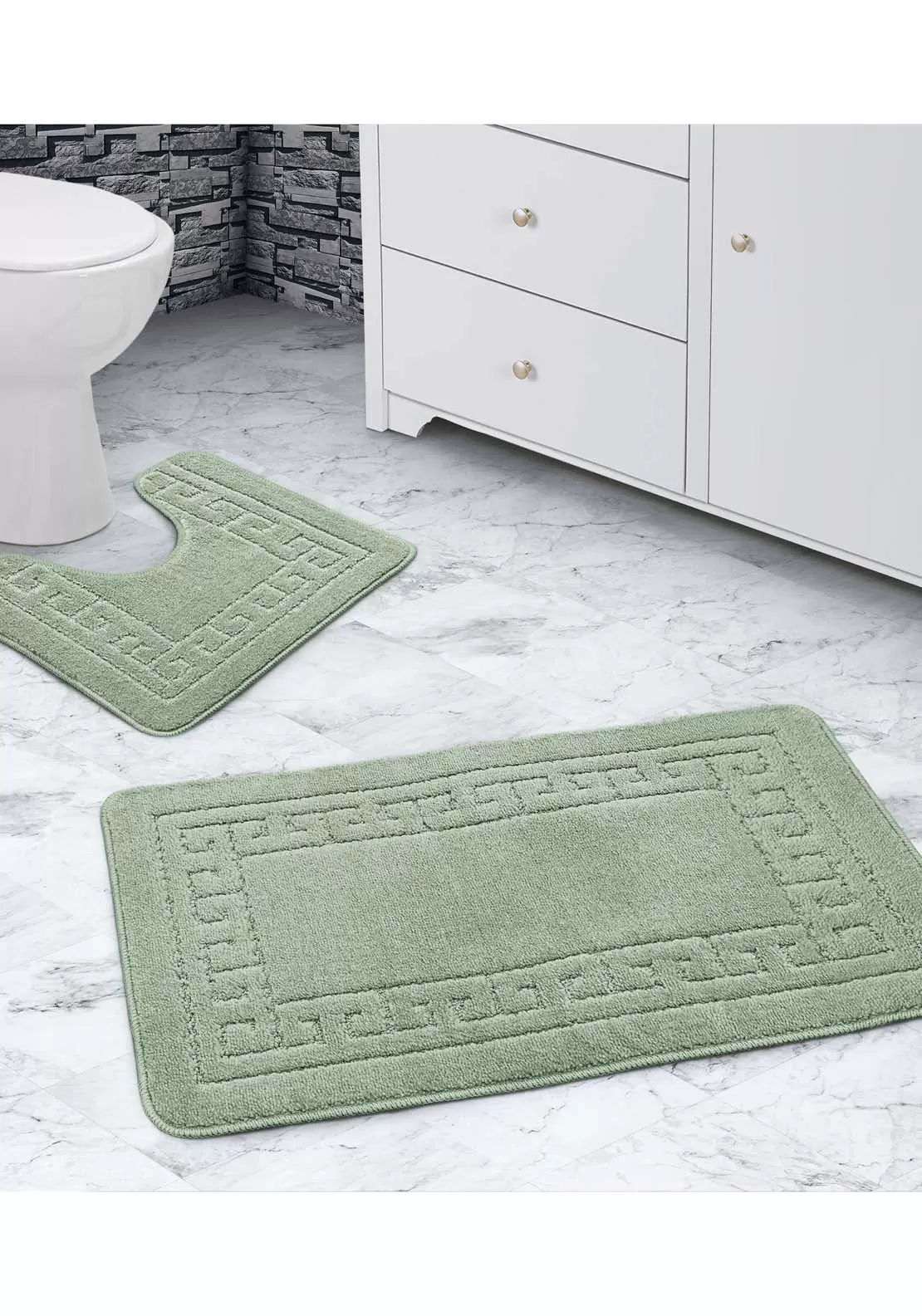 Greek Bath Mat Set