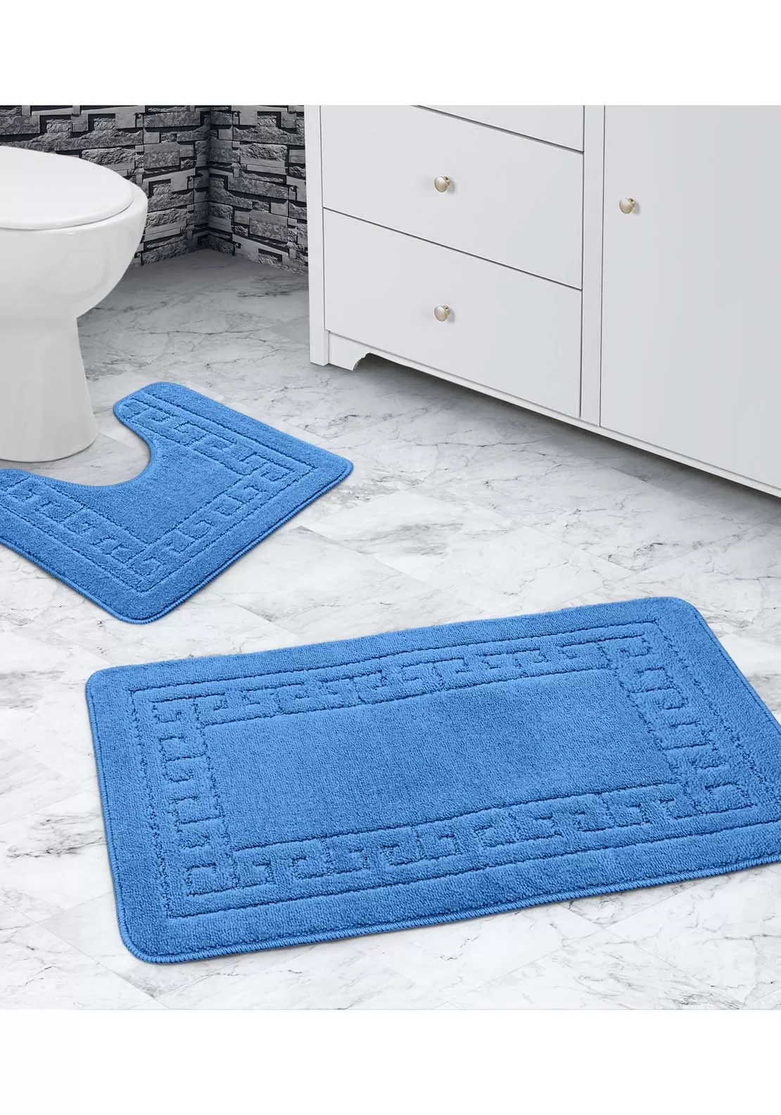 Greek Bath Mat Set