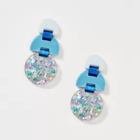 Half Moon Earrings - Blue Mermaid