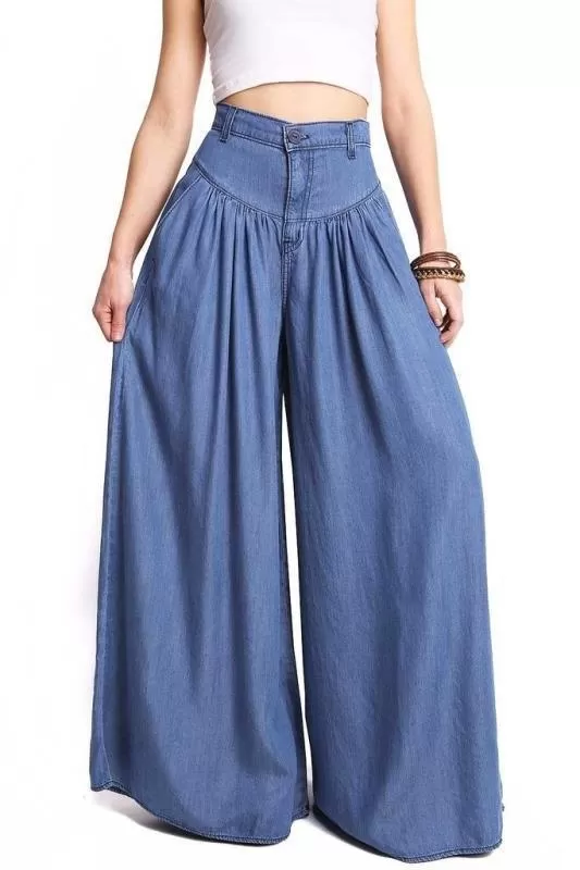 HIPPIE CHICK DENIM FLARE PANTS