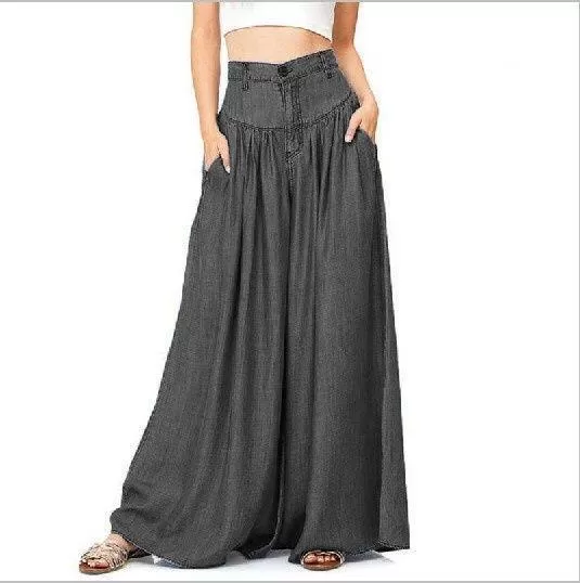 HIPPIE CHICK DENIM FLARE PANTS