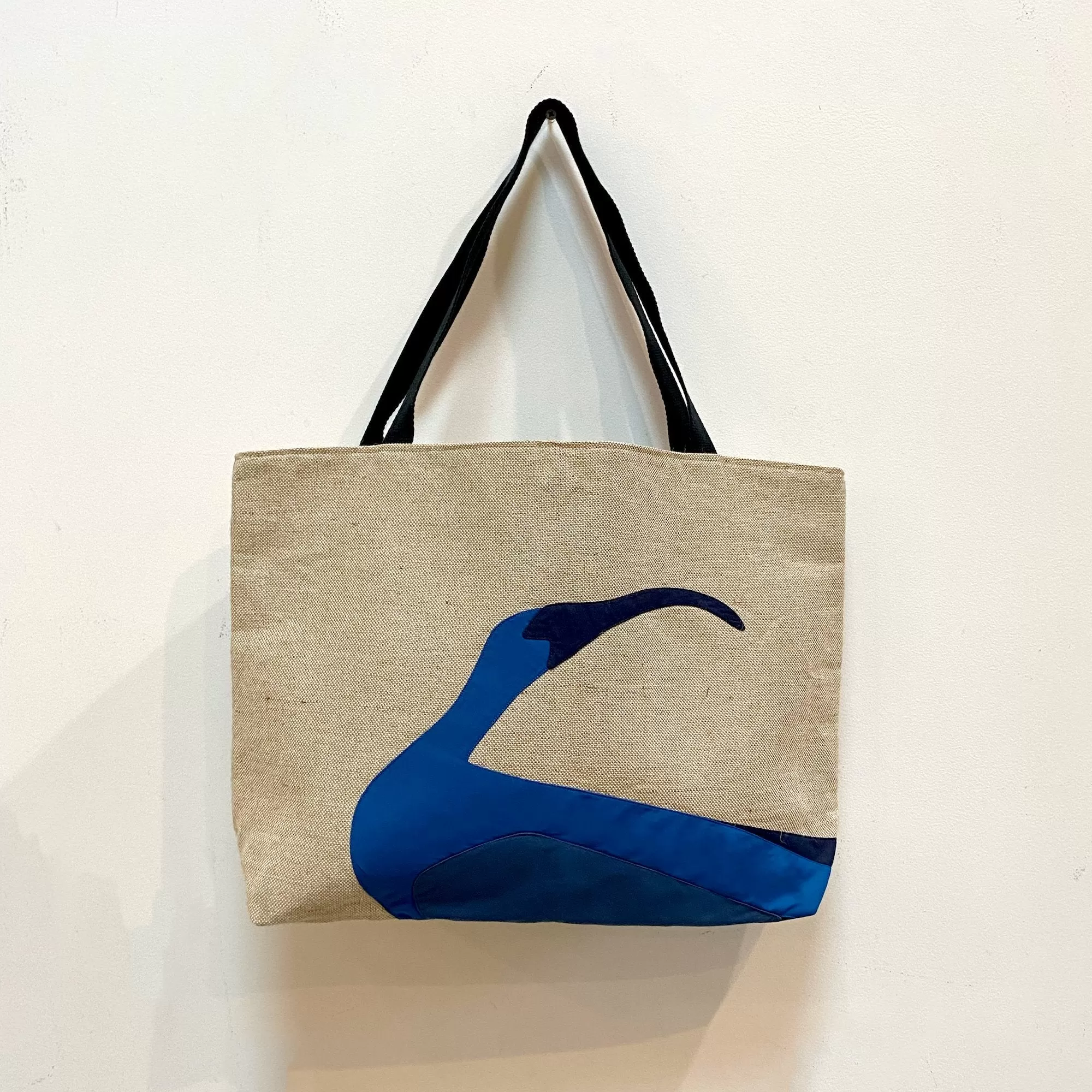 Ibis Jute Tote Bag in Navy Blue