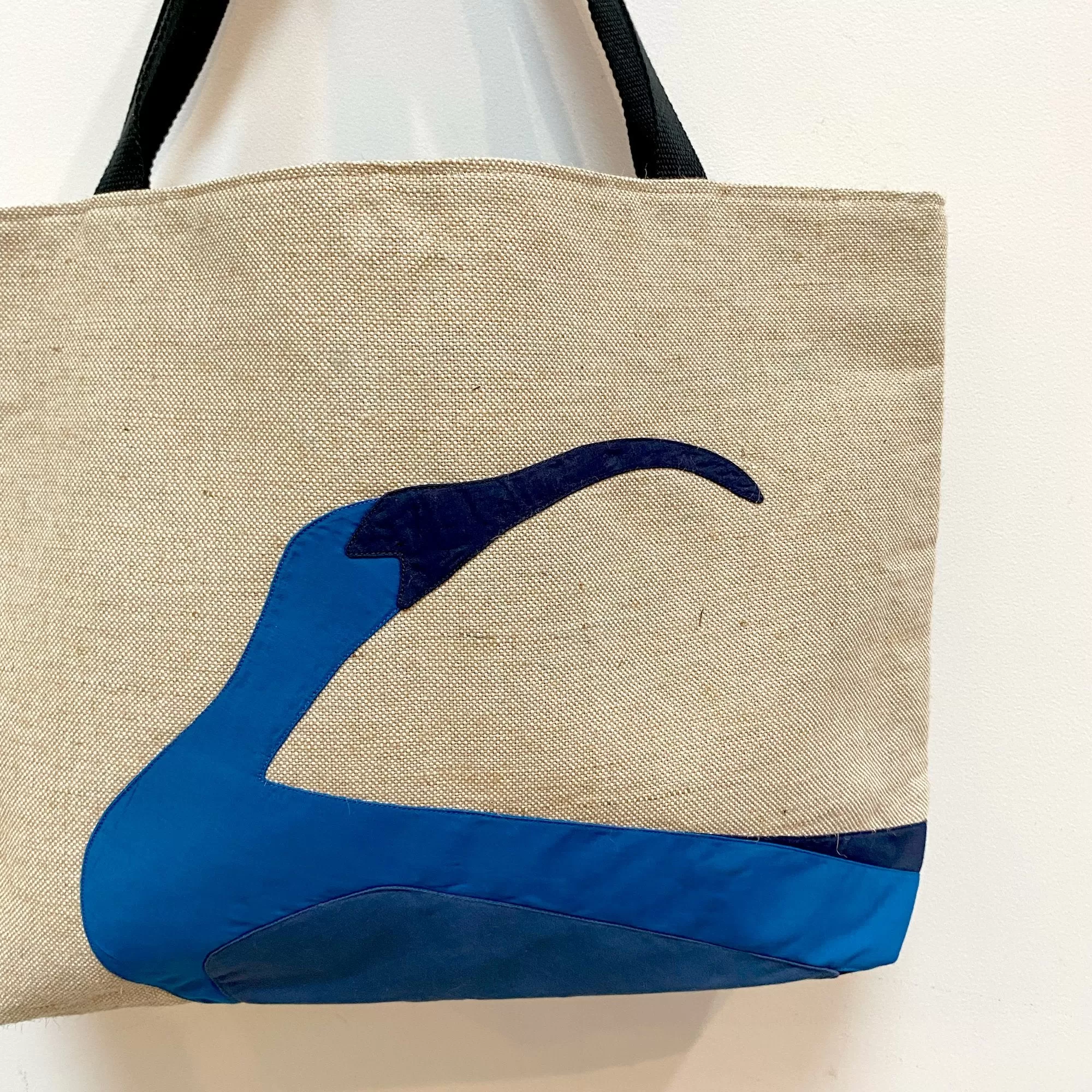 Ibis Jute Tote Bag in Navy Blue