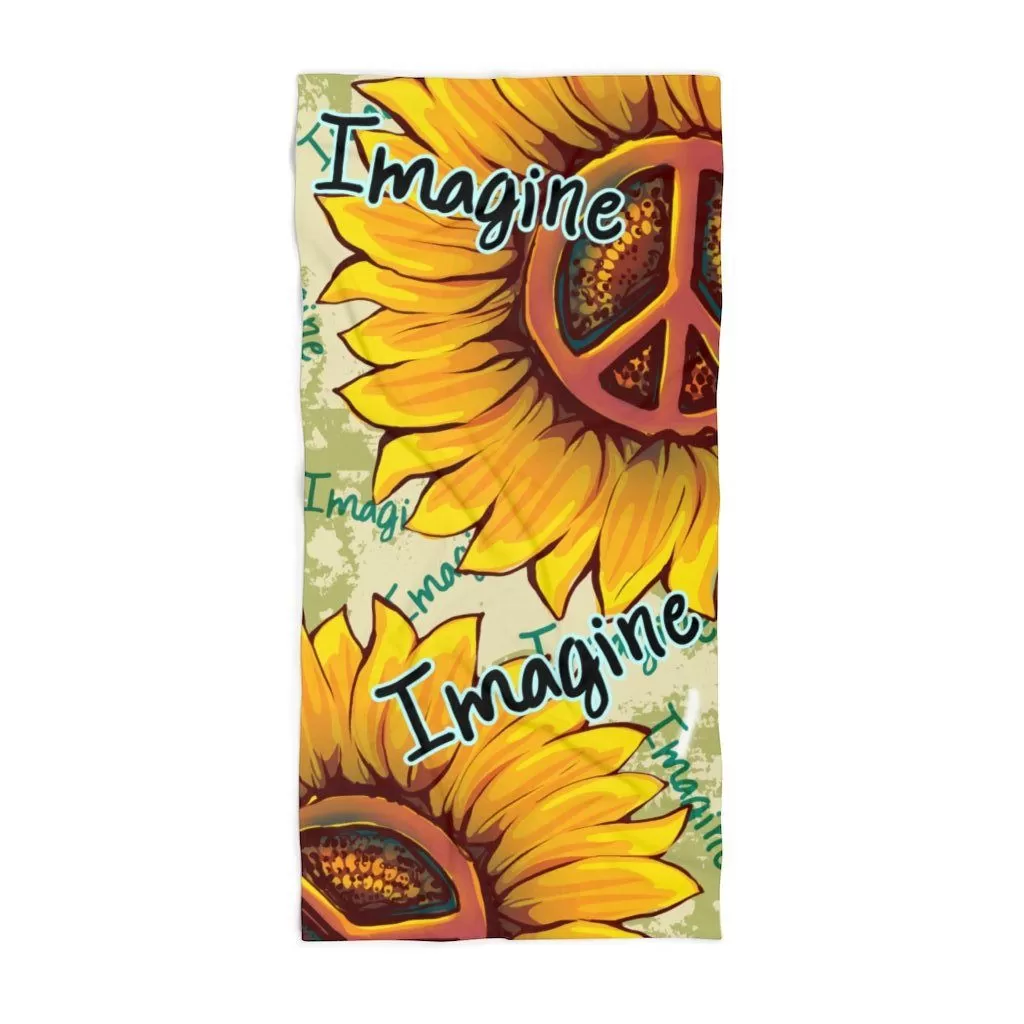 Imagine - Sunflower - Beach Towel