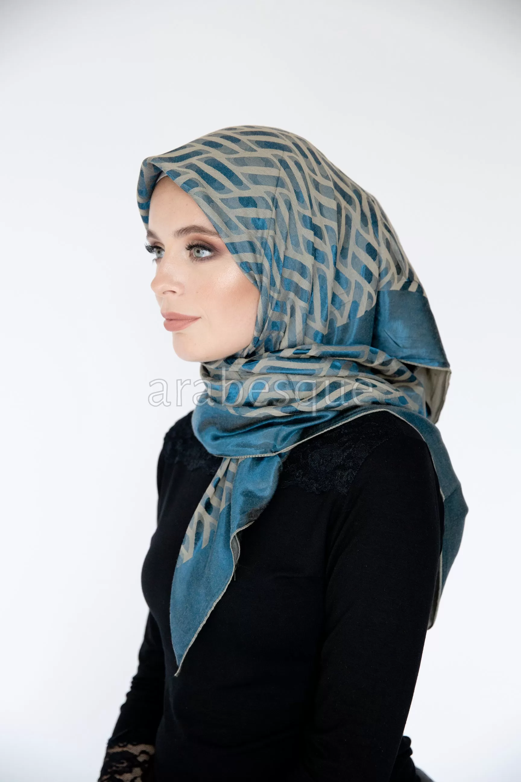 Jacquard Woven Pattern Square Hijab