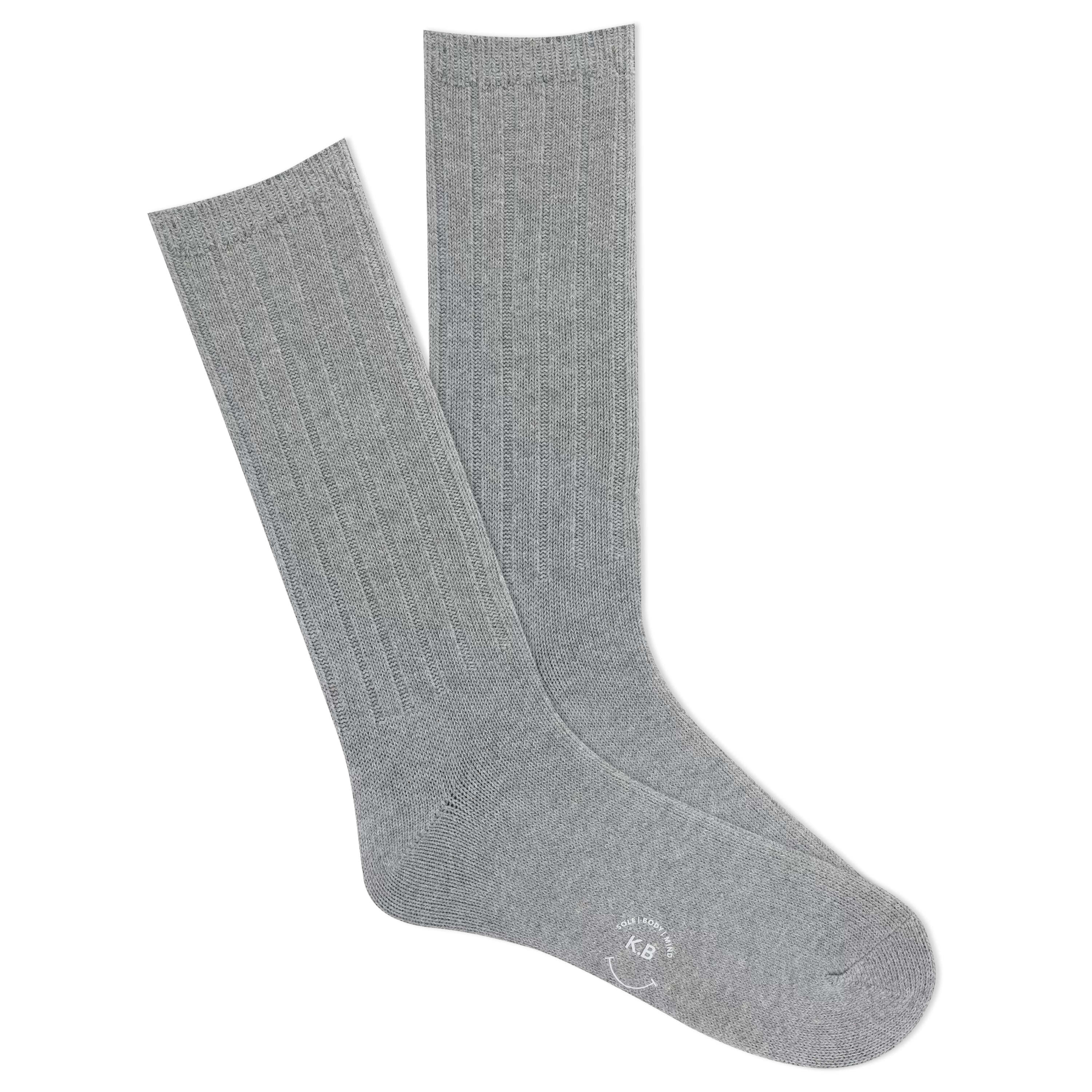 K.Bell Men's Classic Comfort Fit Ribbed Crew Sock